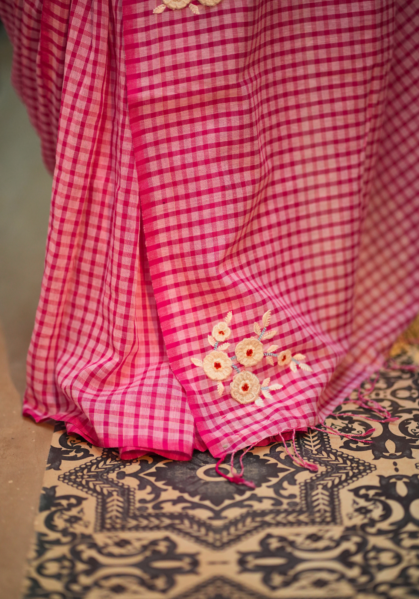 SAKURA GINGHAM SAREE