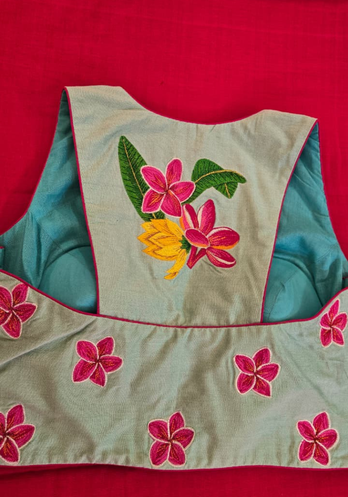 CHAMPA MINT RACERBACK BLOUSE