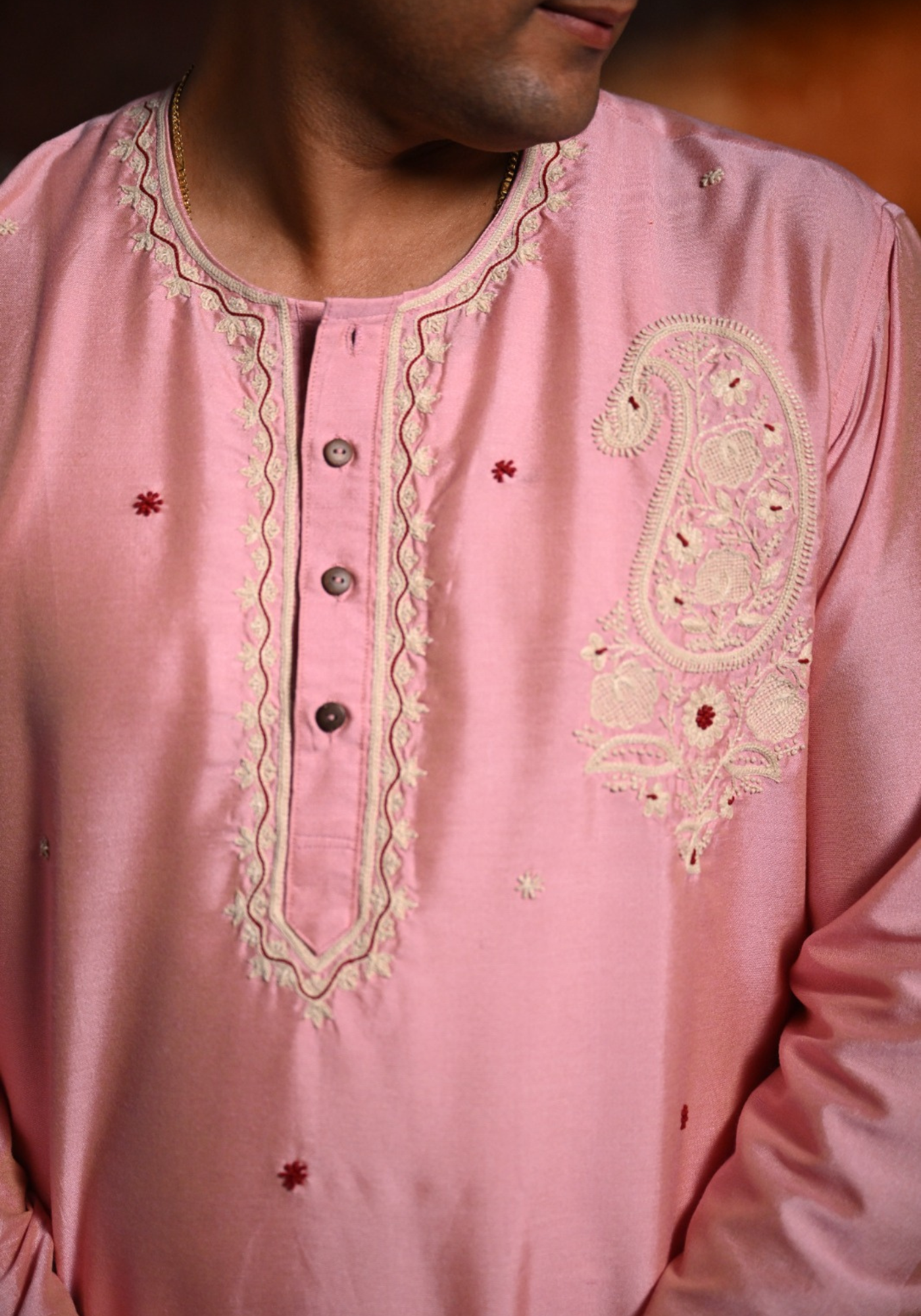 DUDHEY AALTA PAISLEY KURTA