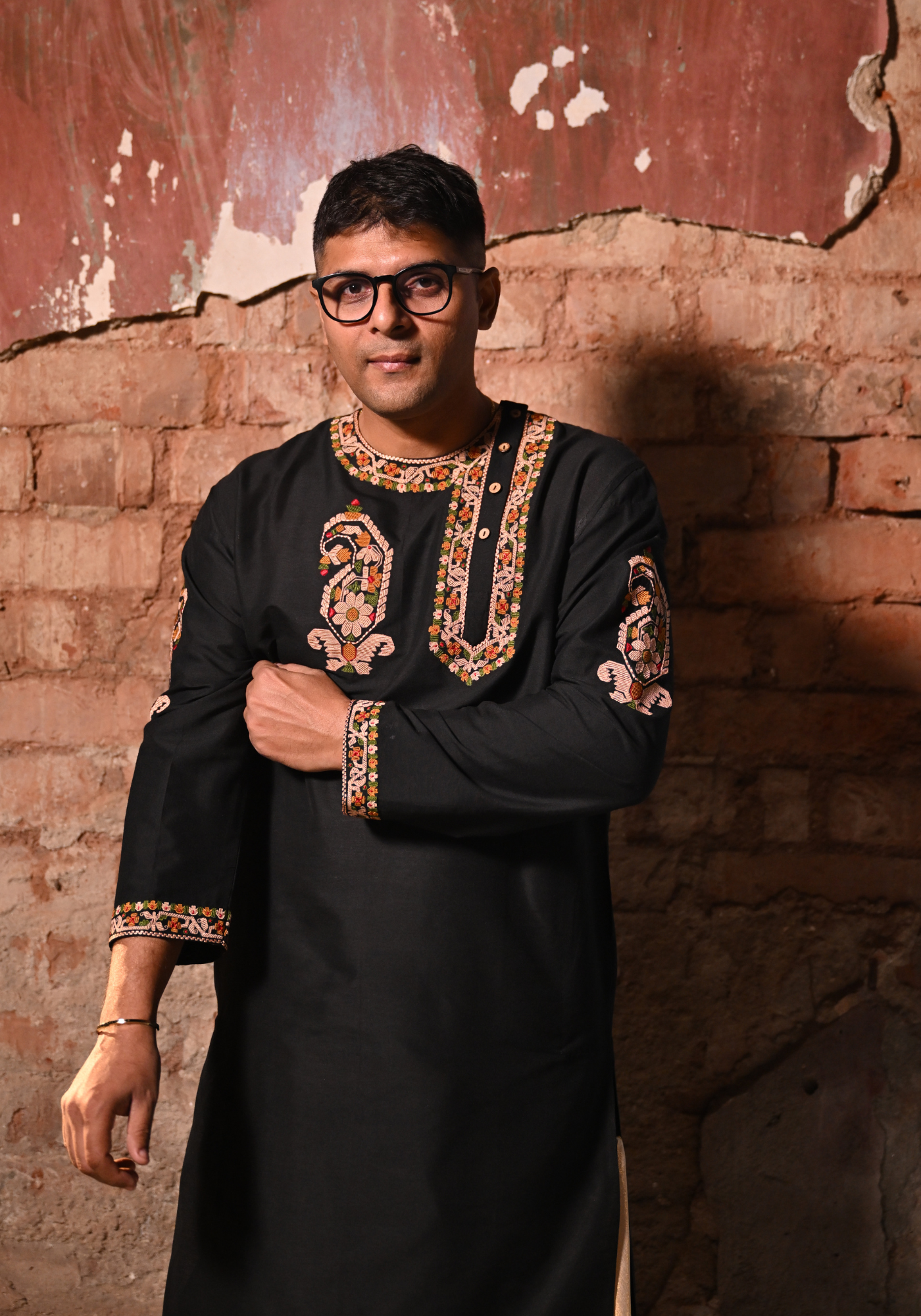 NAHABAT JAMDANI PAISLEY KURTA