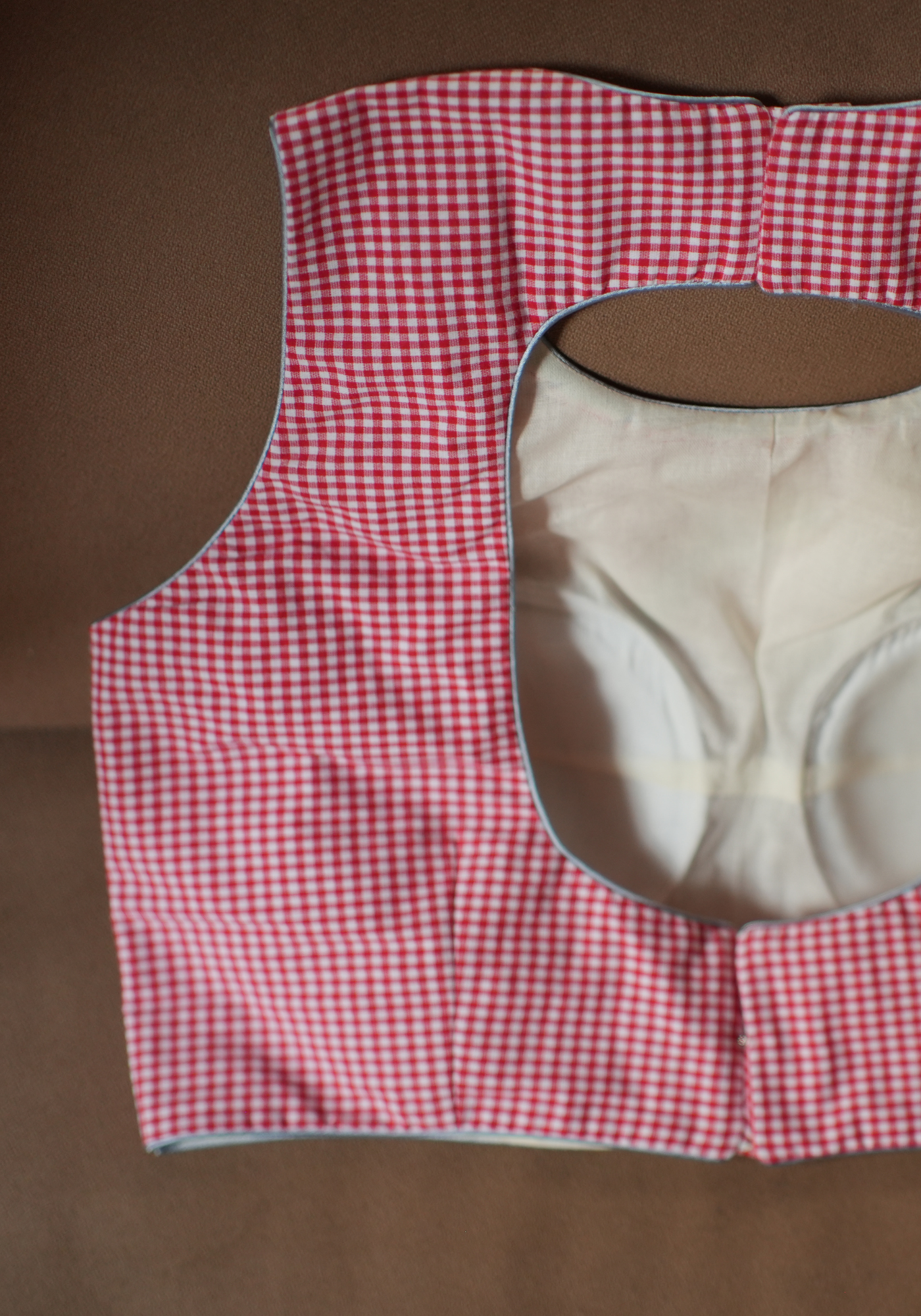 CHERRY BLOSSOM CHECKS BLOUSE