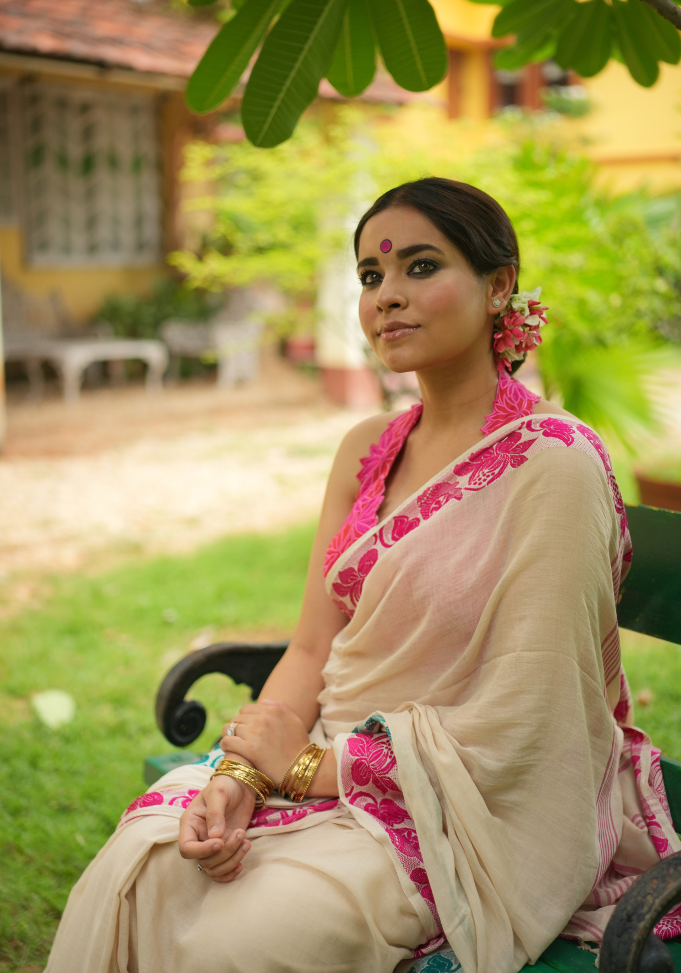 CHANDAN PADMA SHANKHA SAREE