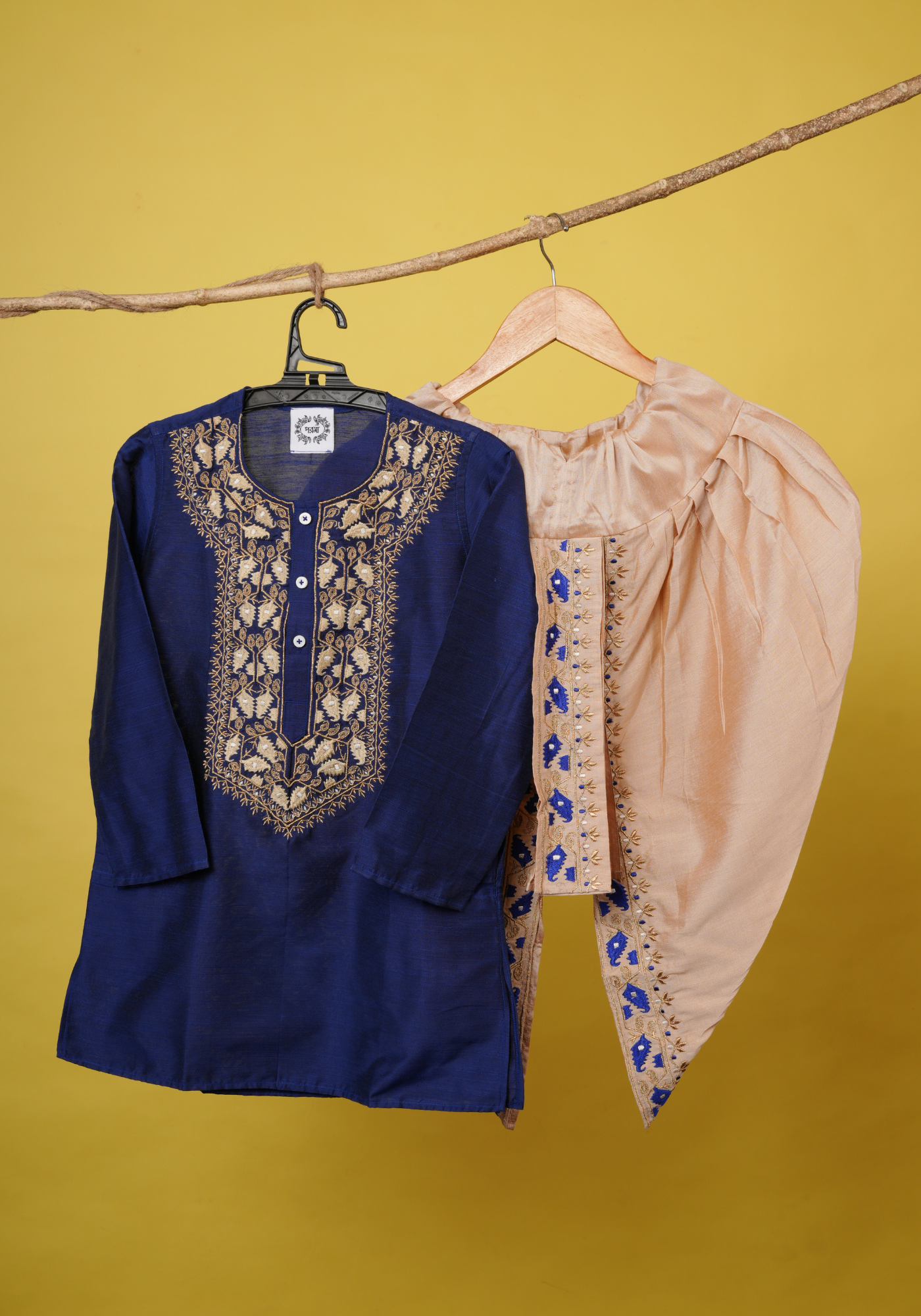 TOPOR MUKUT BLUE KURTA DHUTI SET