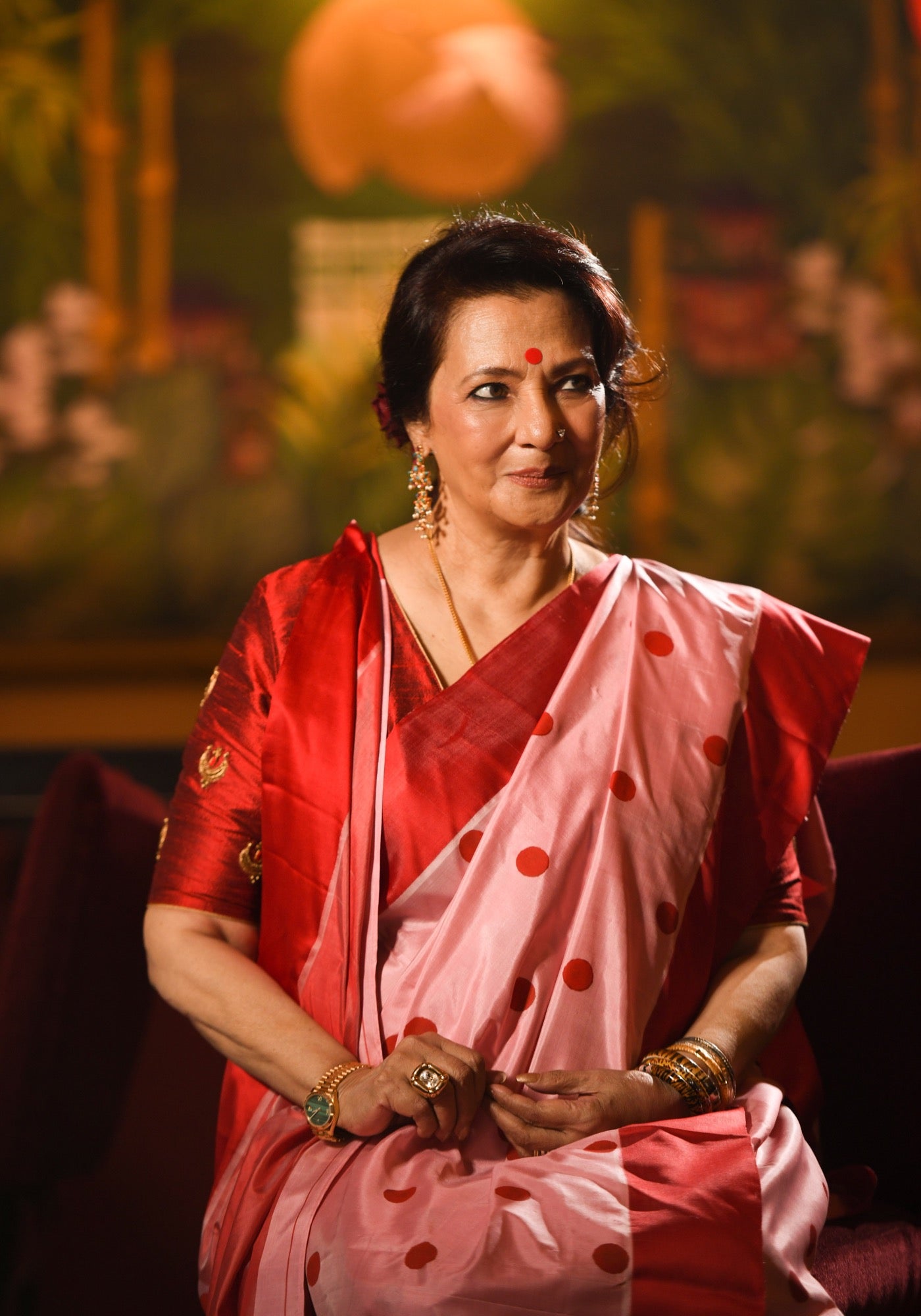 RED VELVET GOROD SAREE