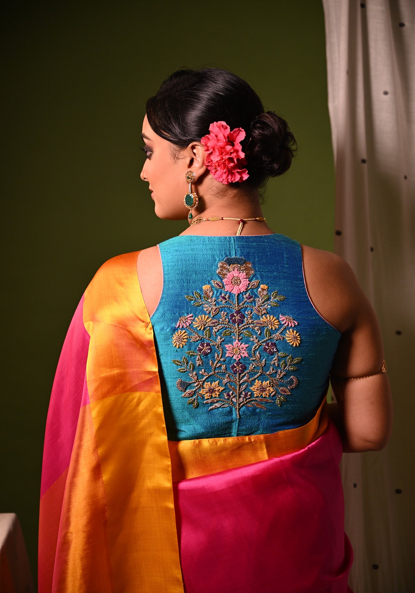 FIROZI MUGHAL TILE TREE BLOUSE