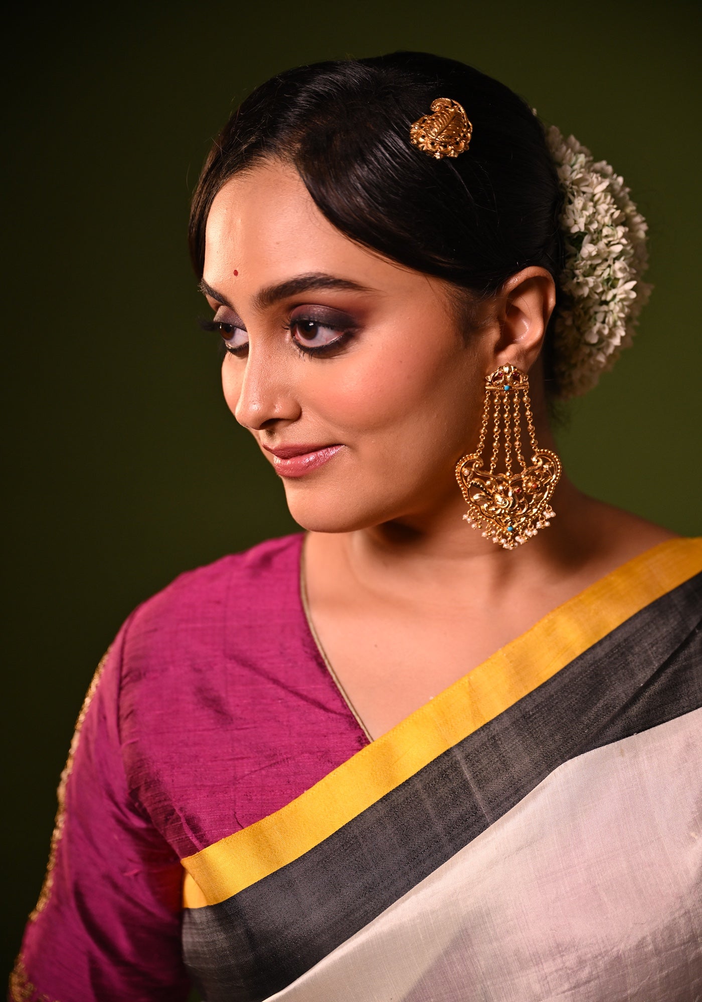 PURPLE BALUCHARI KOLKA BLOUSE