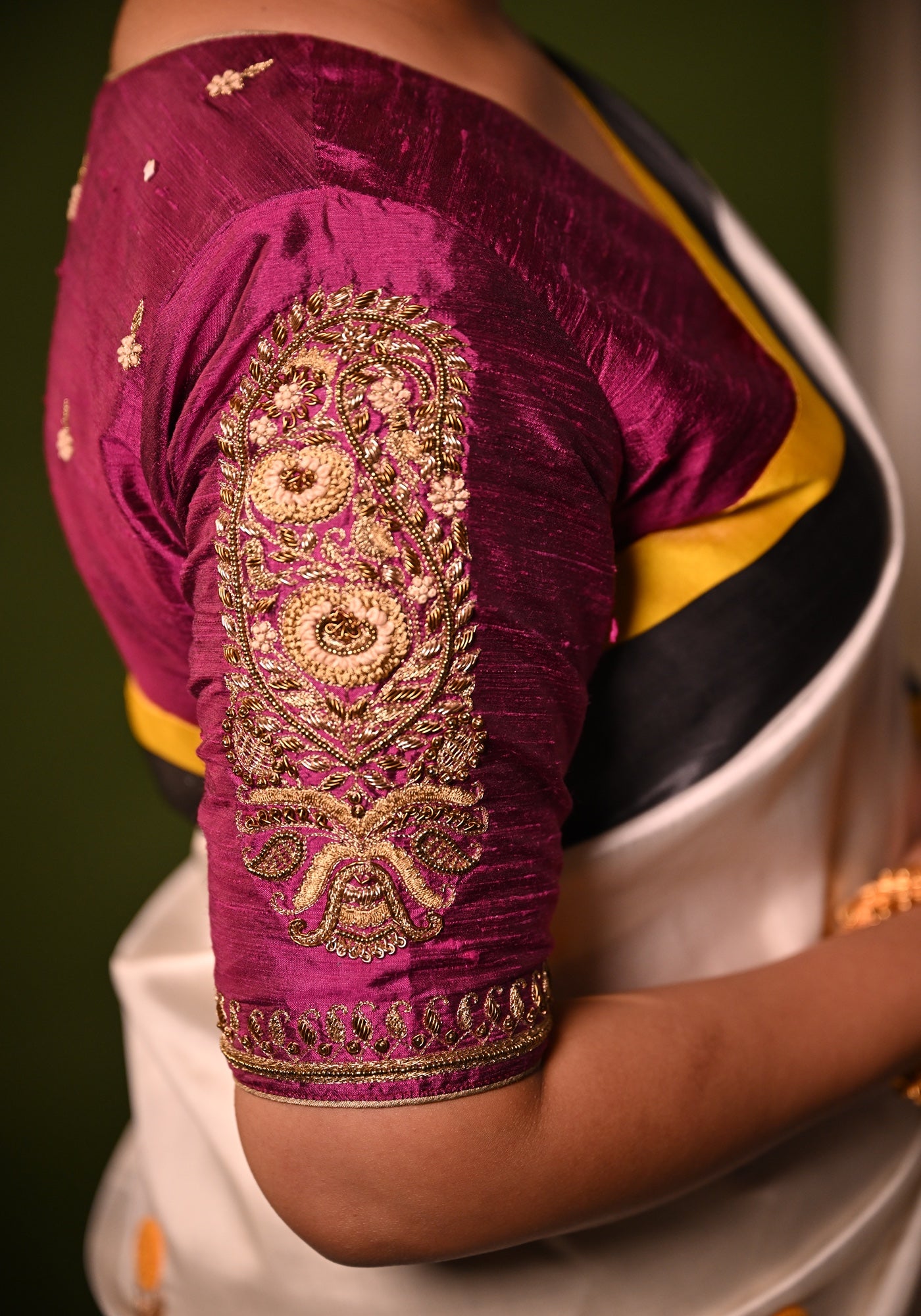 PURPLE BALUCHARI KOLKA BLOUSE