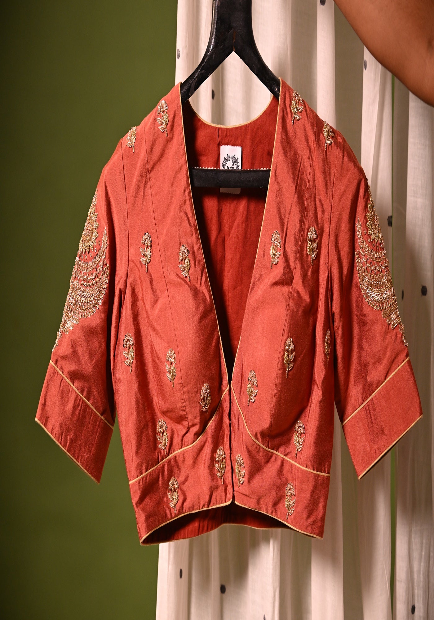CHANDRAKALA BROWN BLOUSE