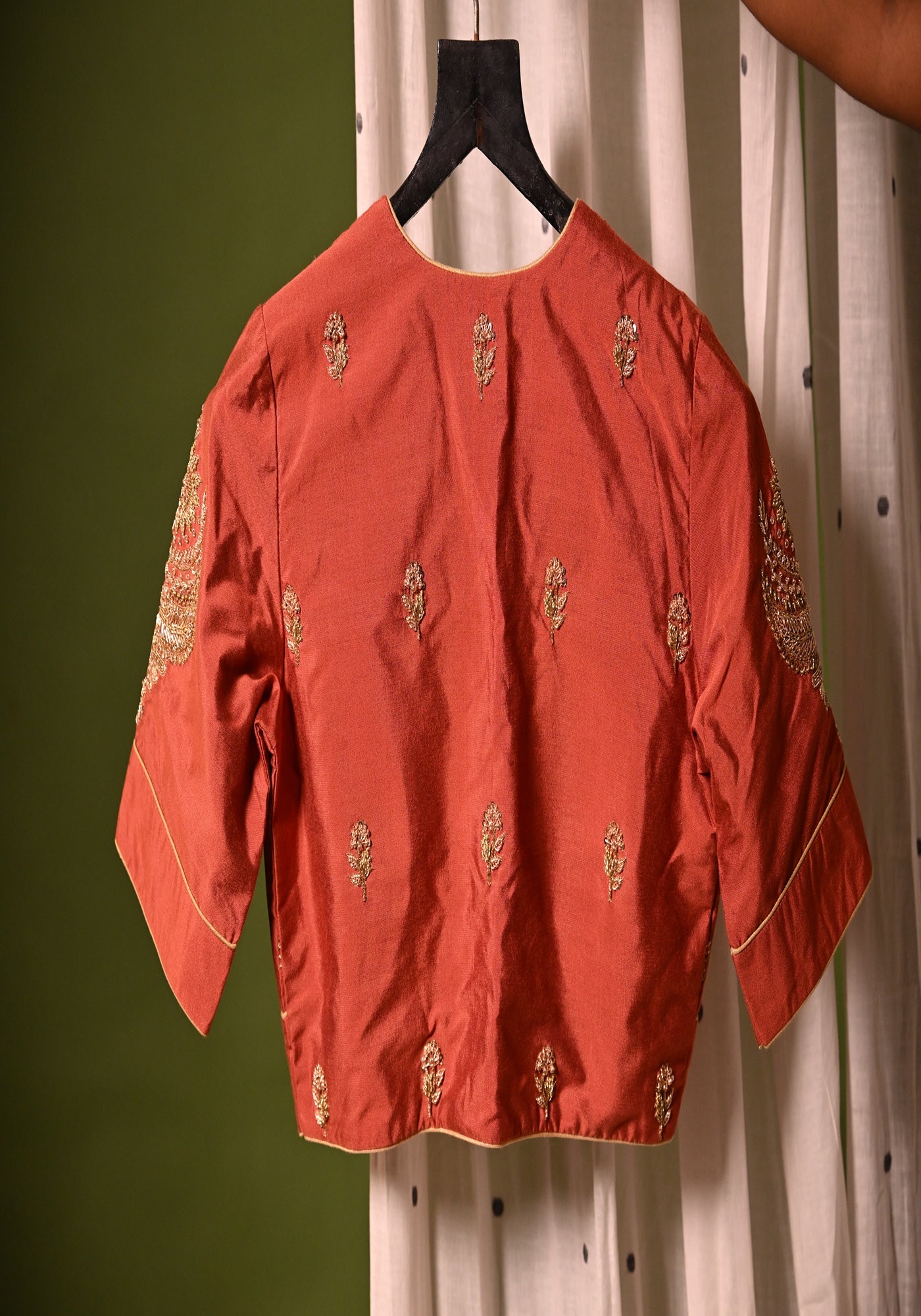 CHANDRAKALA BROWN BLOUSE