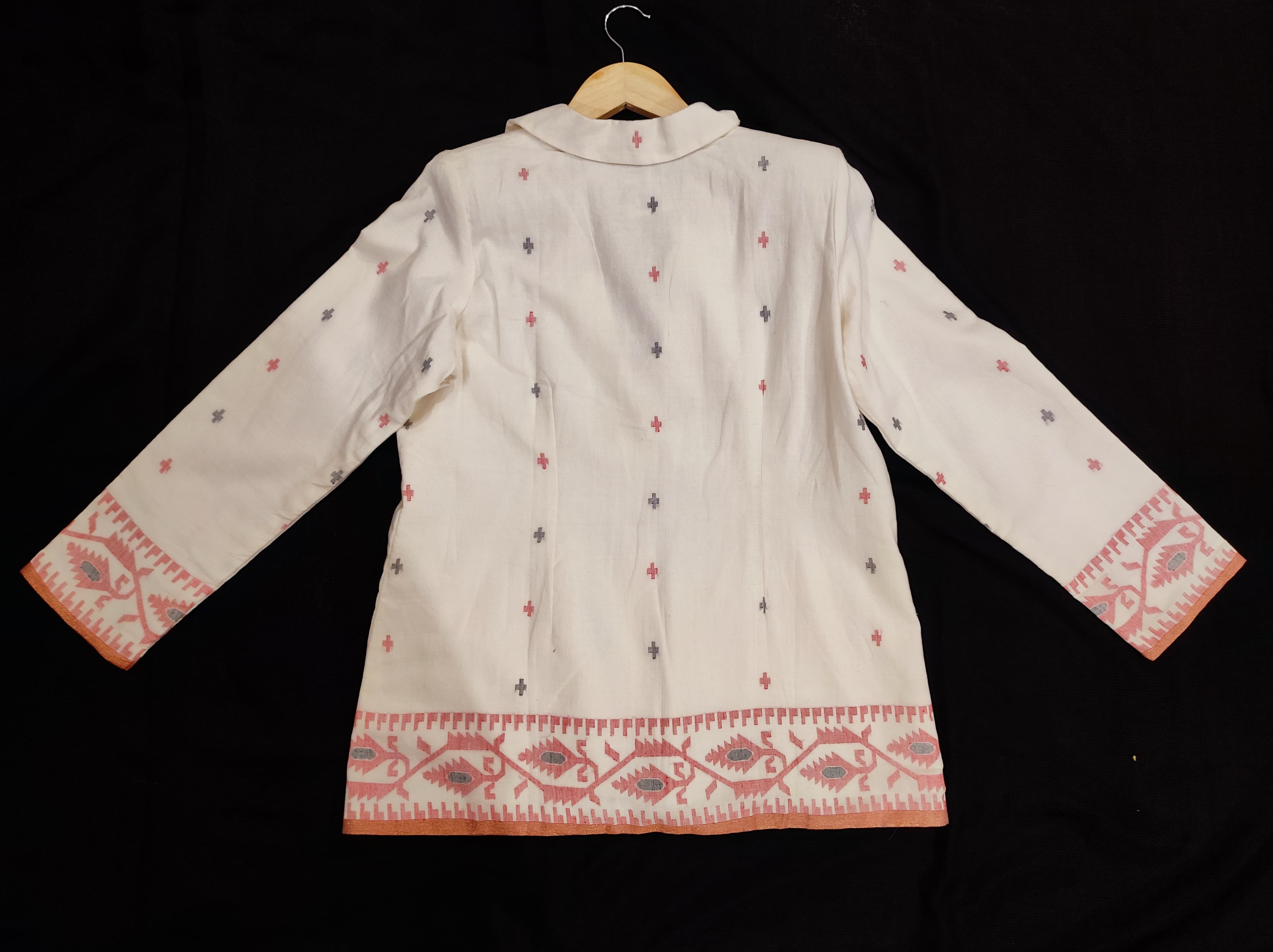 WHITE JAMDANI JACKET