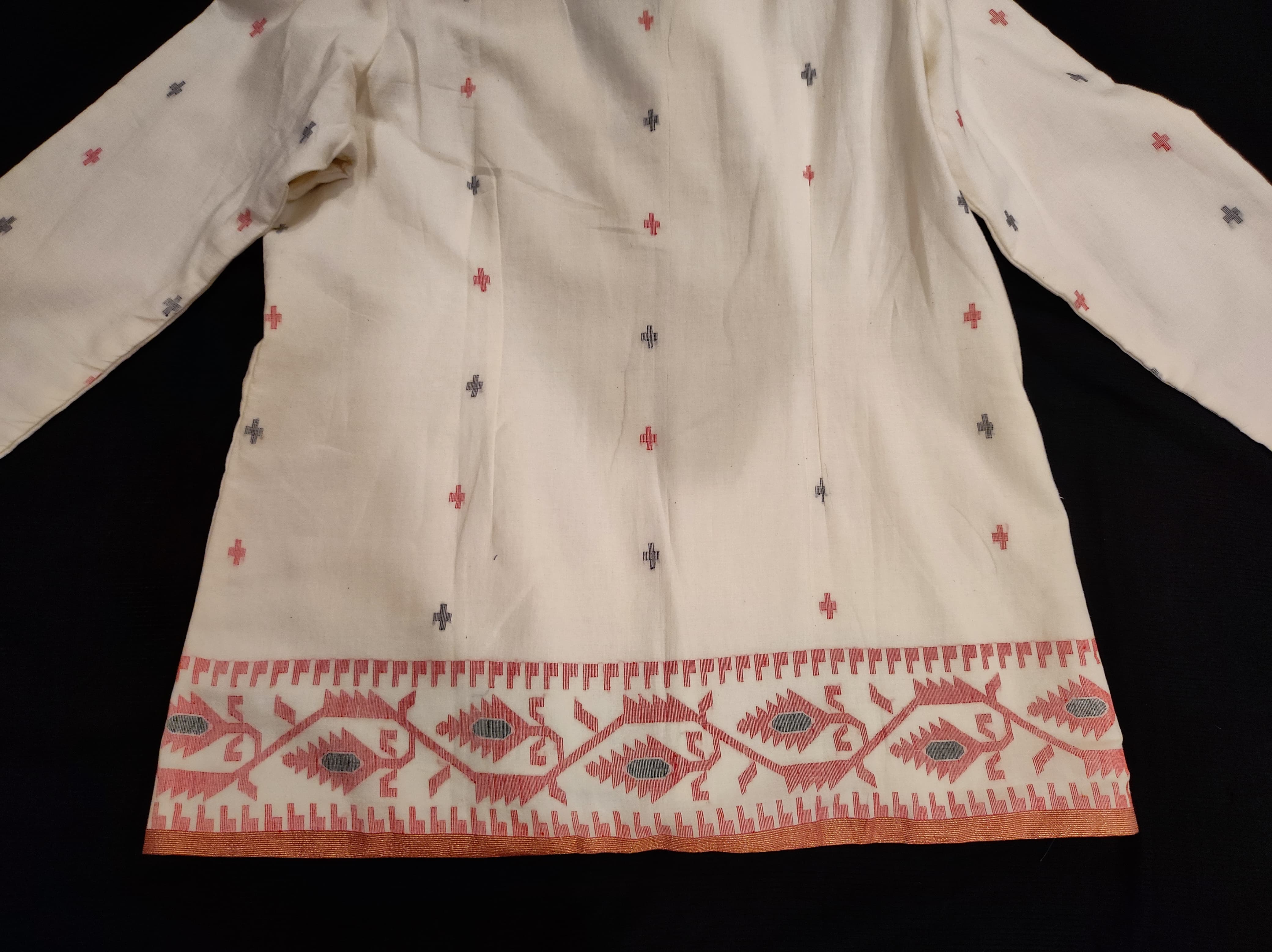 WHITE JAMDANI JACKET