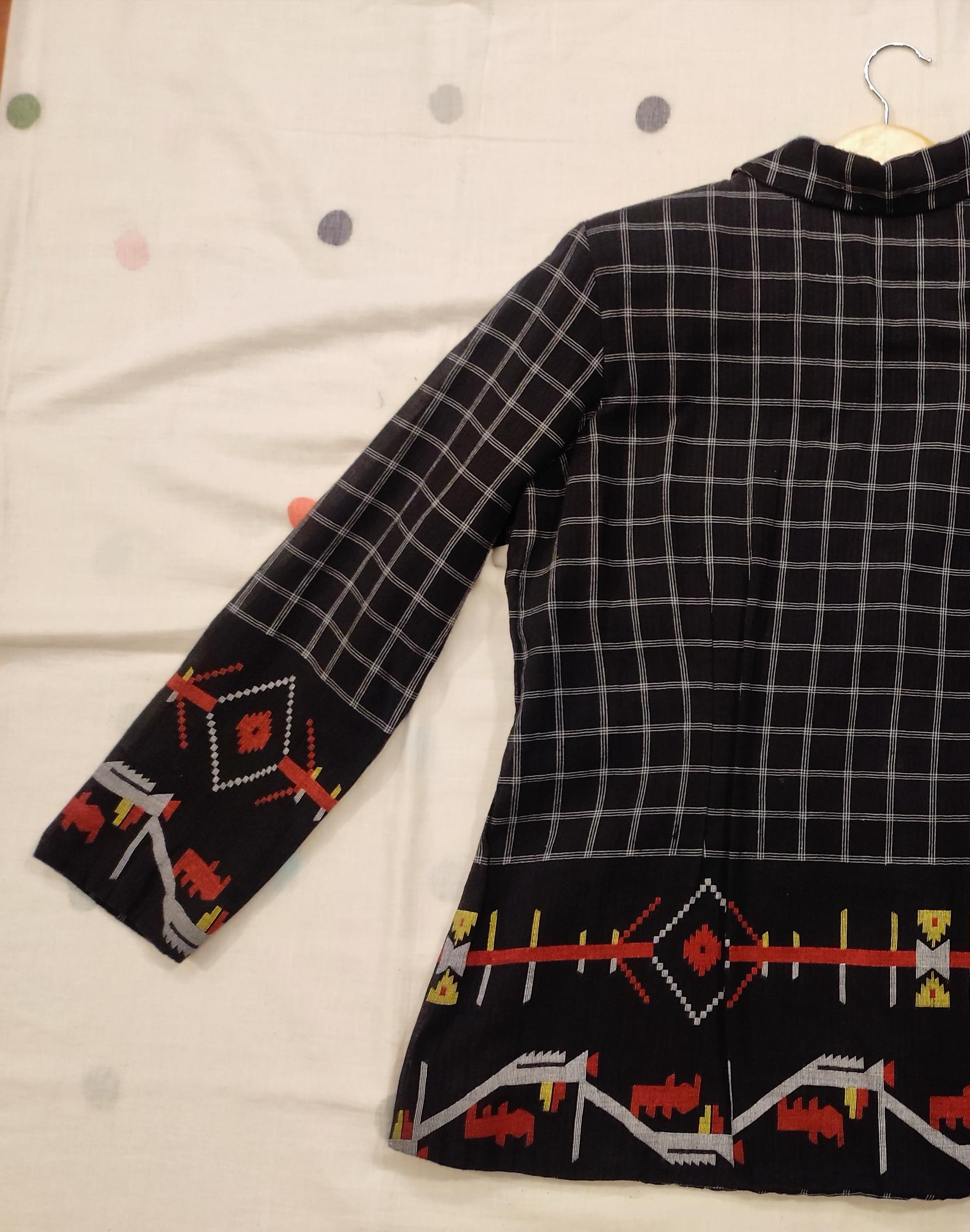 BLACK JAMDANI JACKET