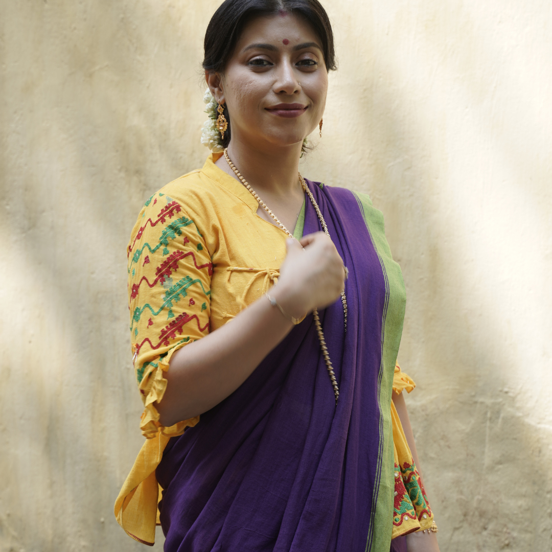 Purple Marigold Saree