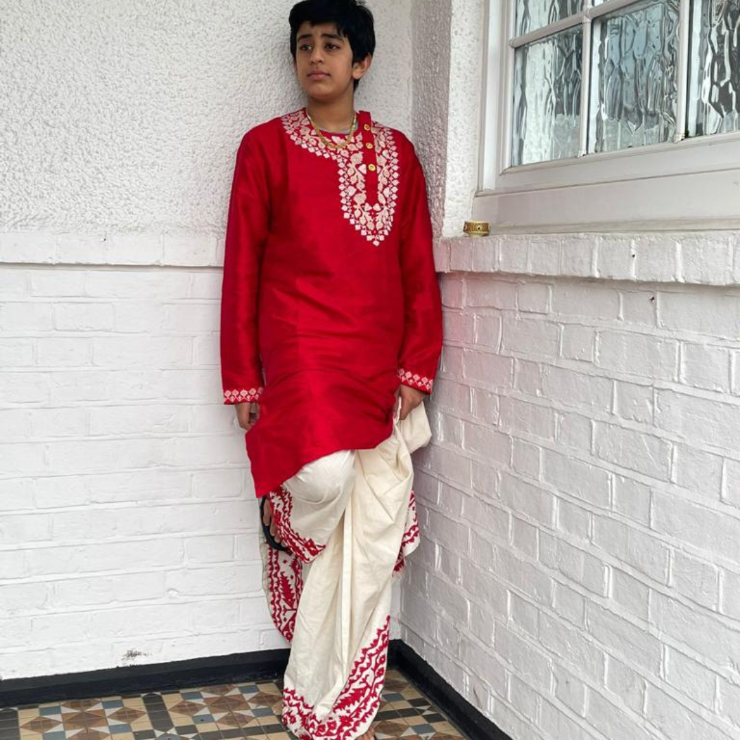 RED KHOKABABU PANJABI