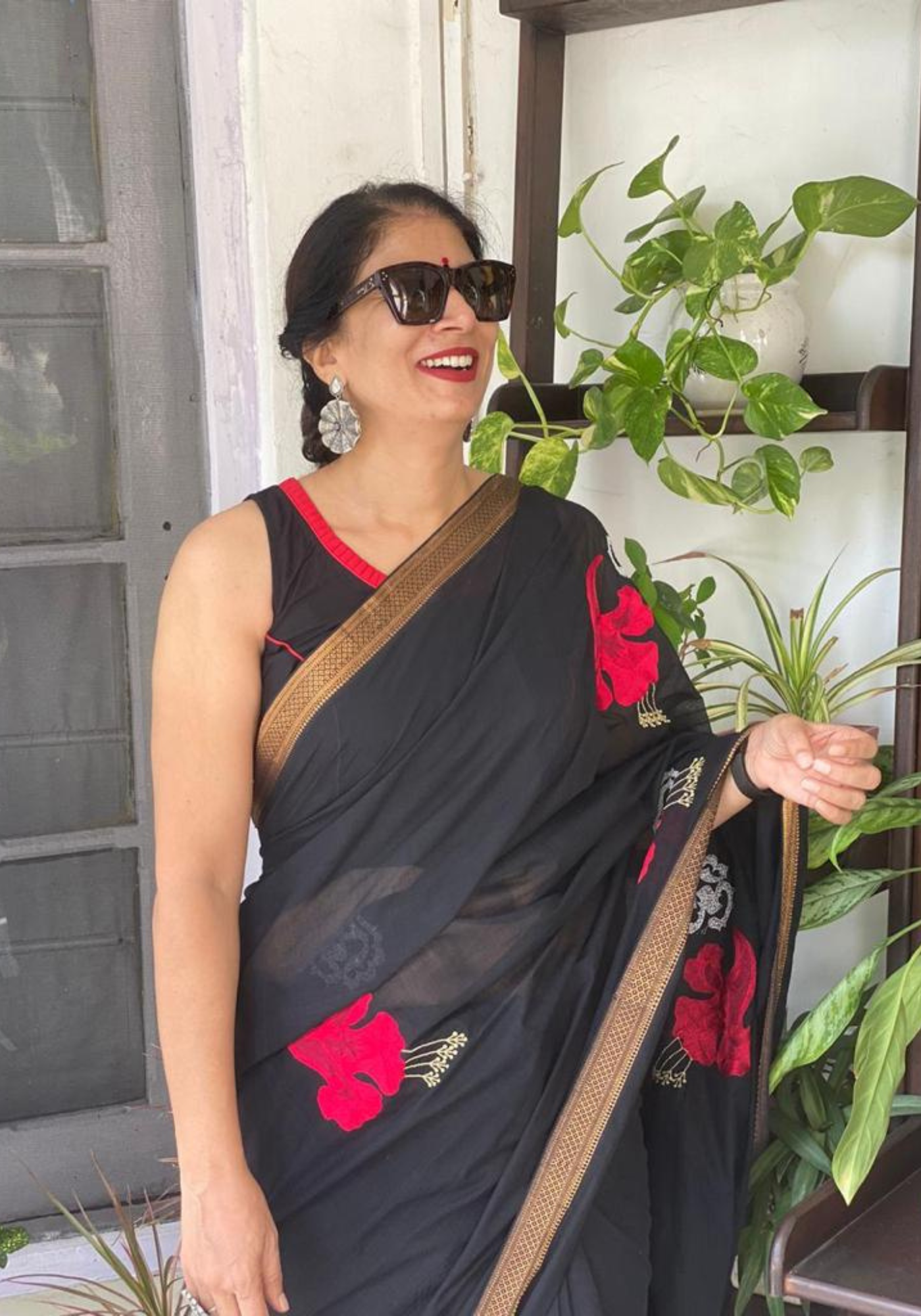 BLACK DEVI POSTER SAREE