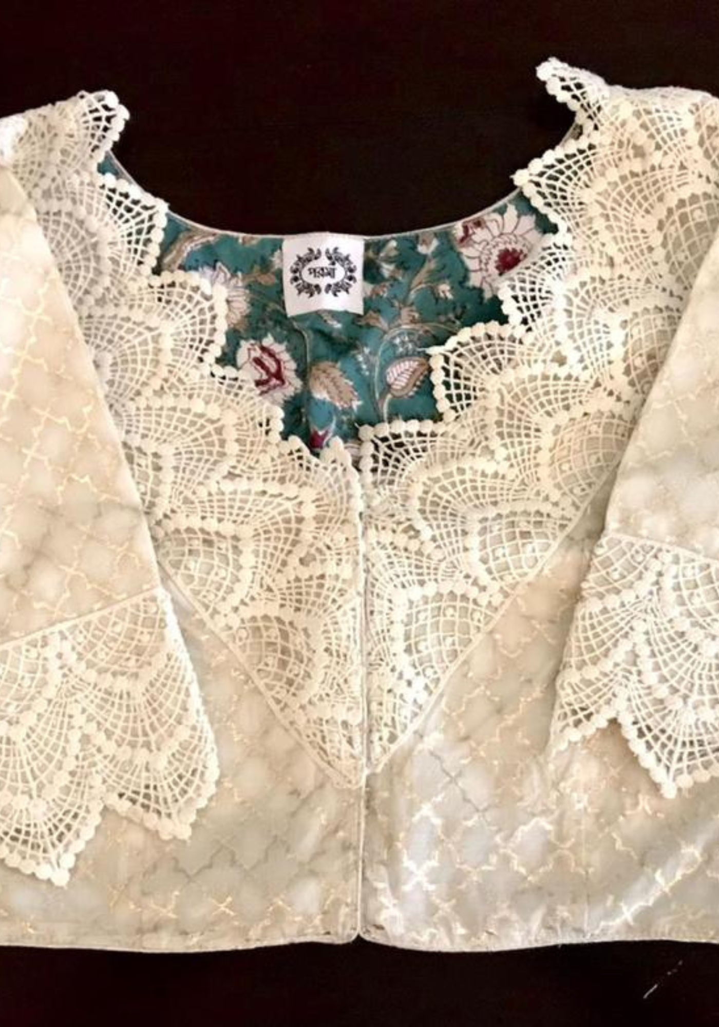 WHITE CHANDERI LACE