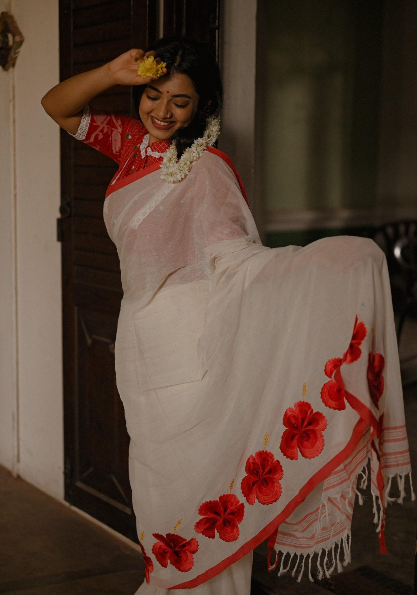 CHEMBARATHI (HIBISCUS) SAREE