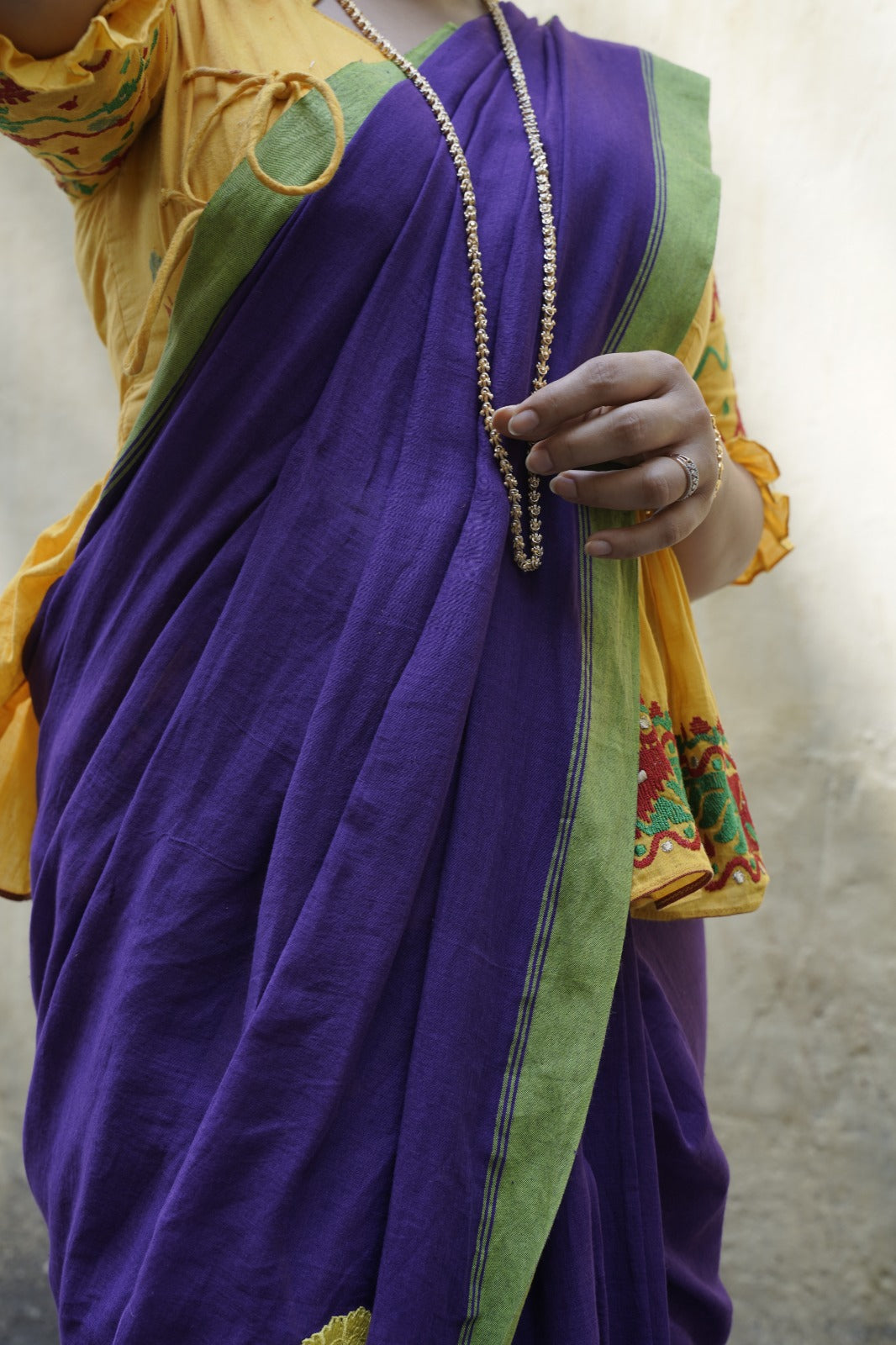 Purple Marigold Saree