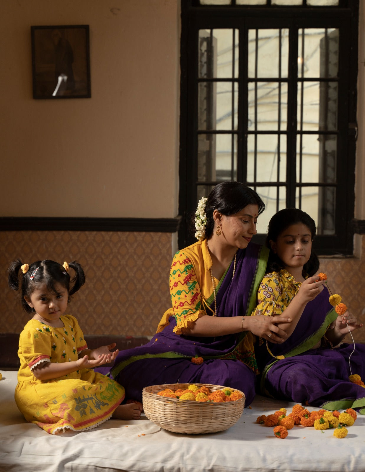 Purple Marigold Saree