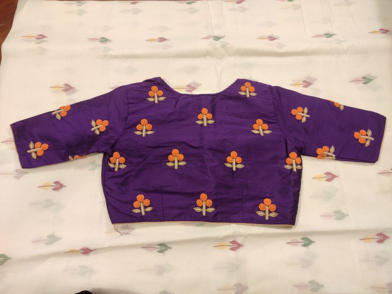 VIOLET MARIGOLD SILK BLOUSE
