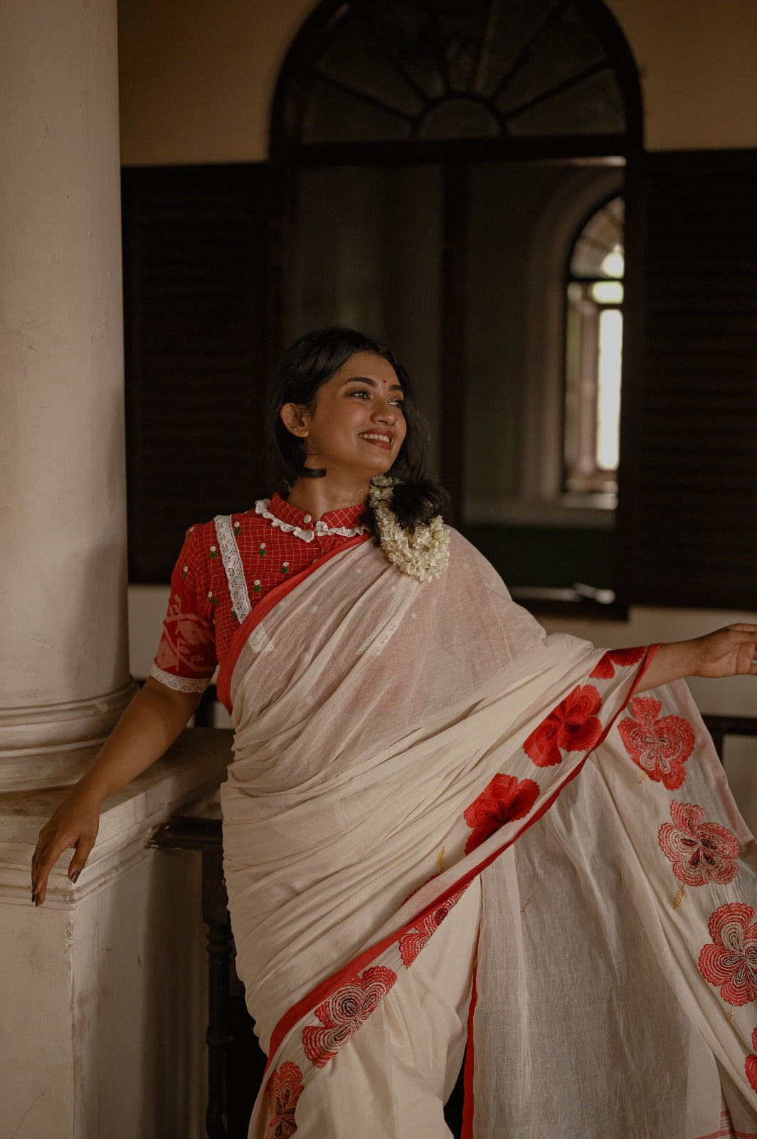 MALLI POO JAMDANI BLOUSE