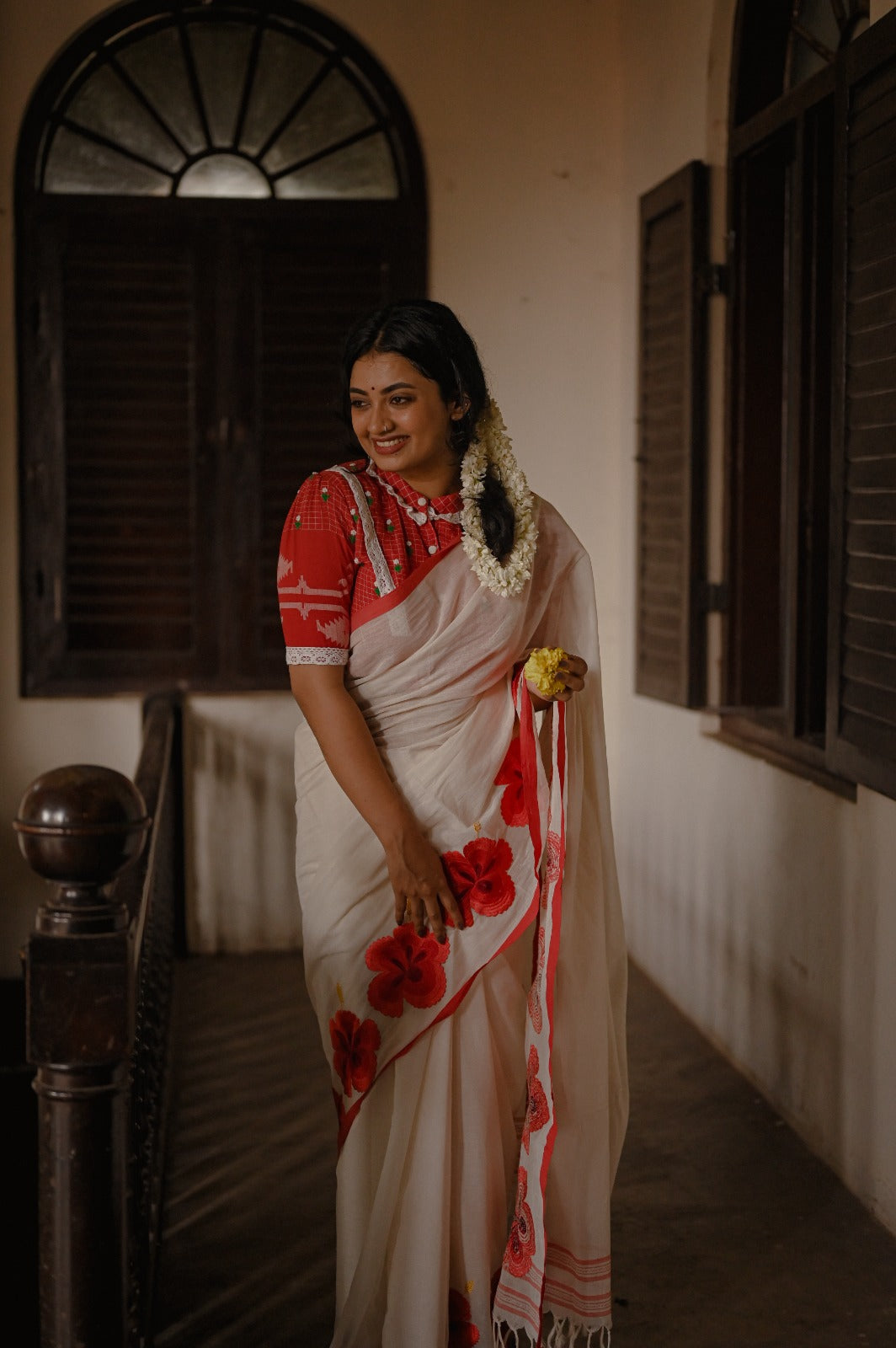 MALLI POO JAMDANI BLOUSE
