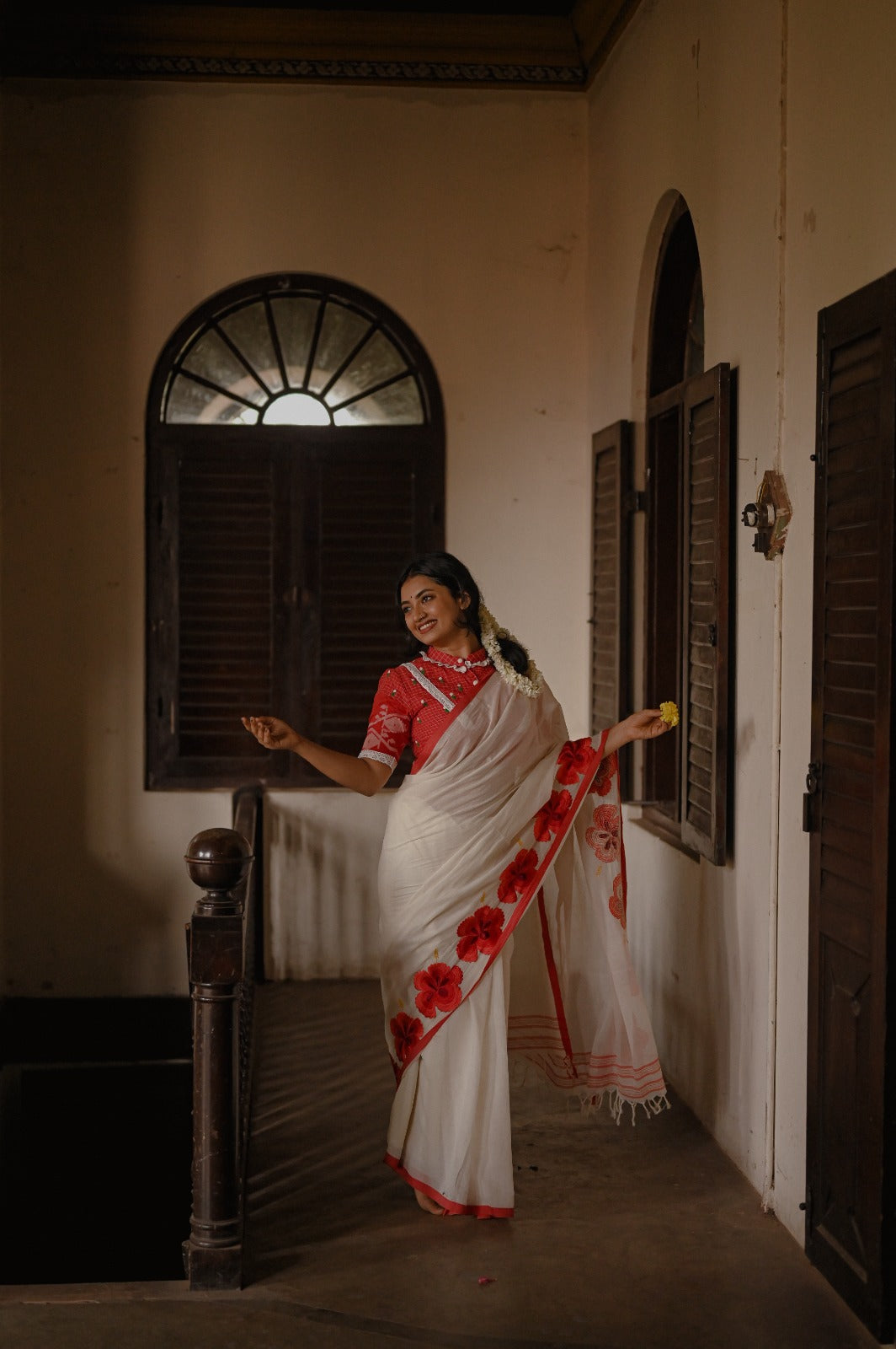 CHEMBARATHI (HIBISCUS) SAREE