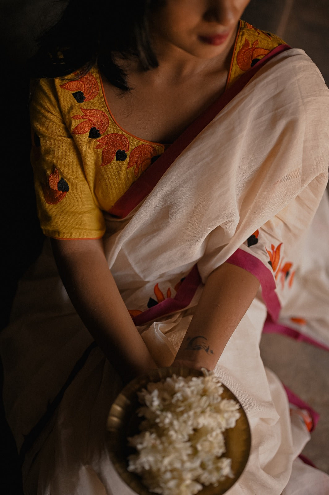 BACK CUT PALASH YELLOW BLOUSE