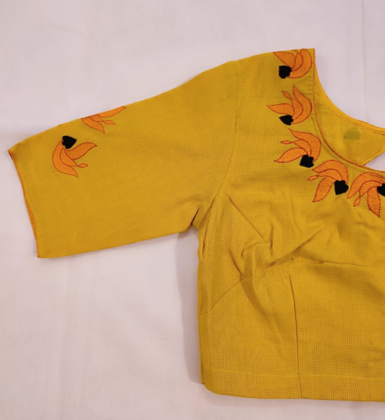 BACK CUT PALASH YELLOW BLOUSE