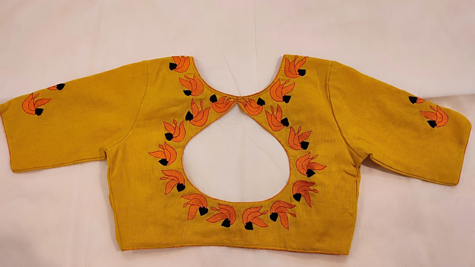 BACK CUT PALASH YELLOW BLOUSE