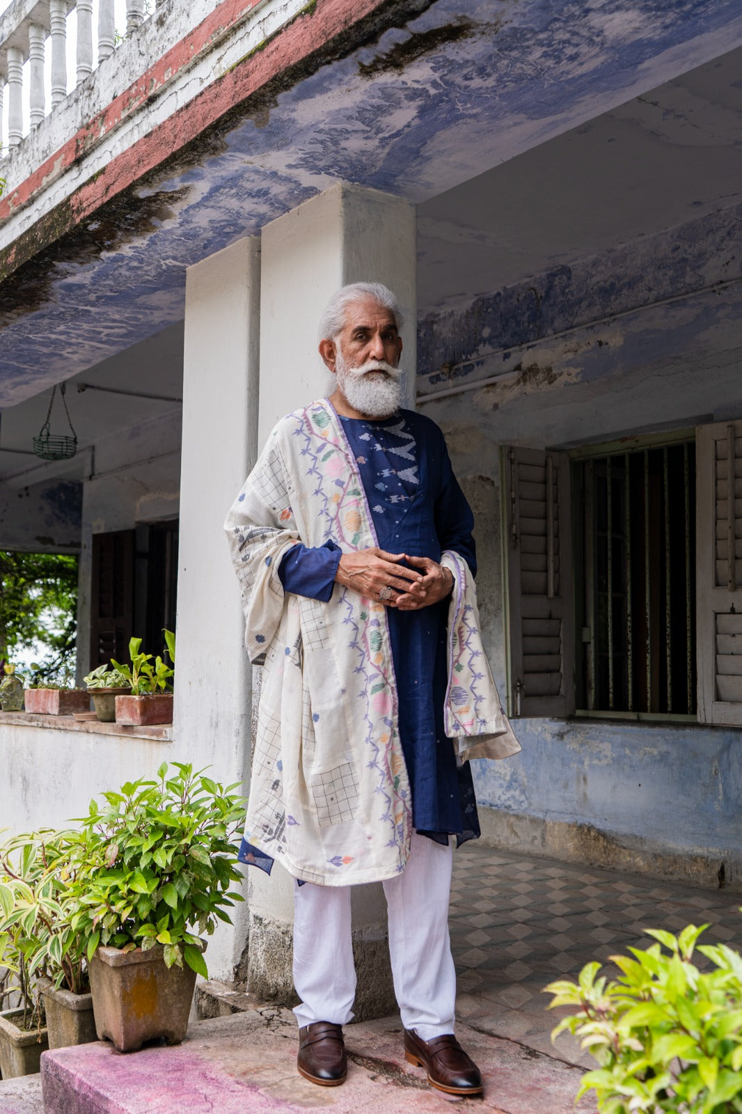 INDIGO ANGRAKHA KURTA