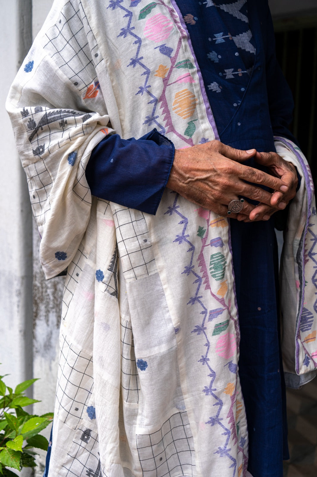 INDIGO ANGRAKHA KURTA
