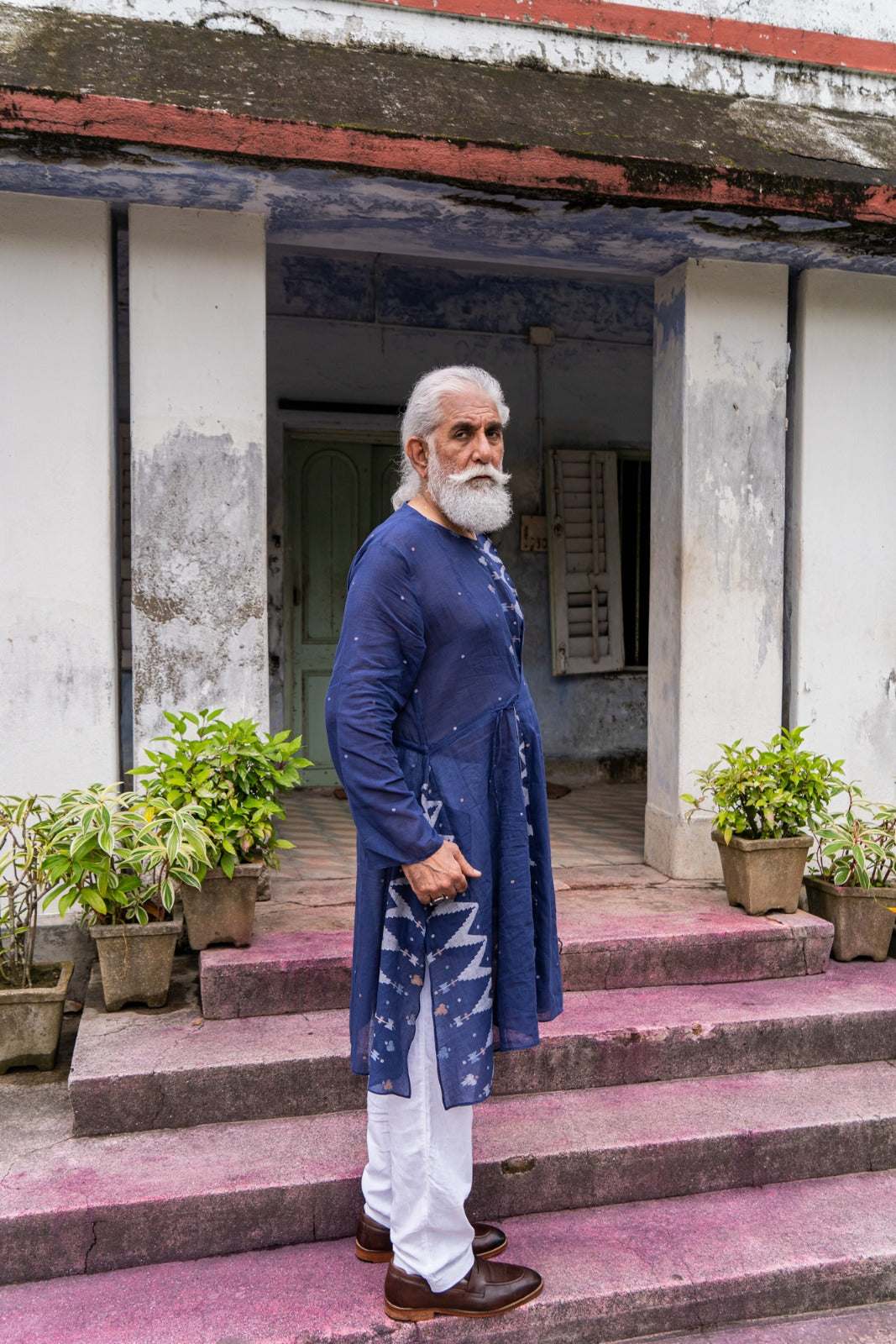INDIGO ANGRAKHA KURTA