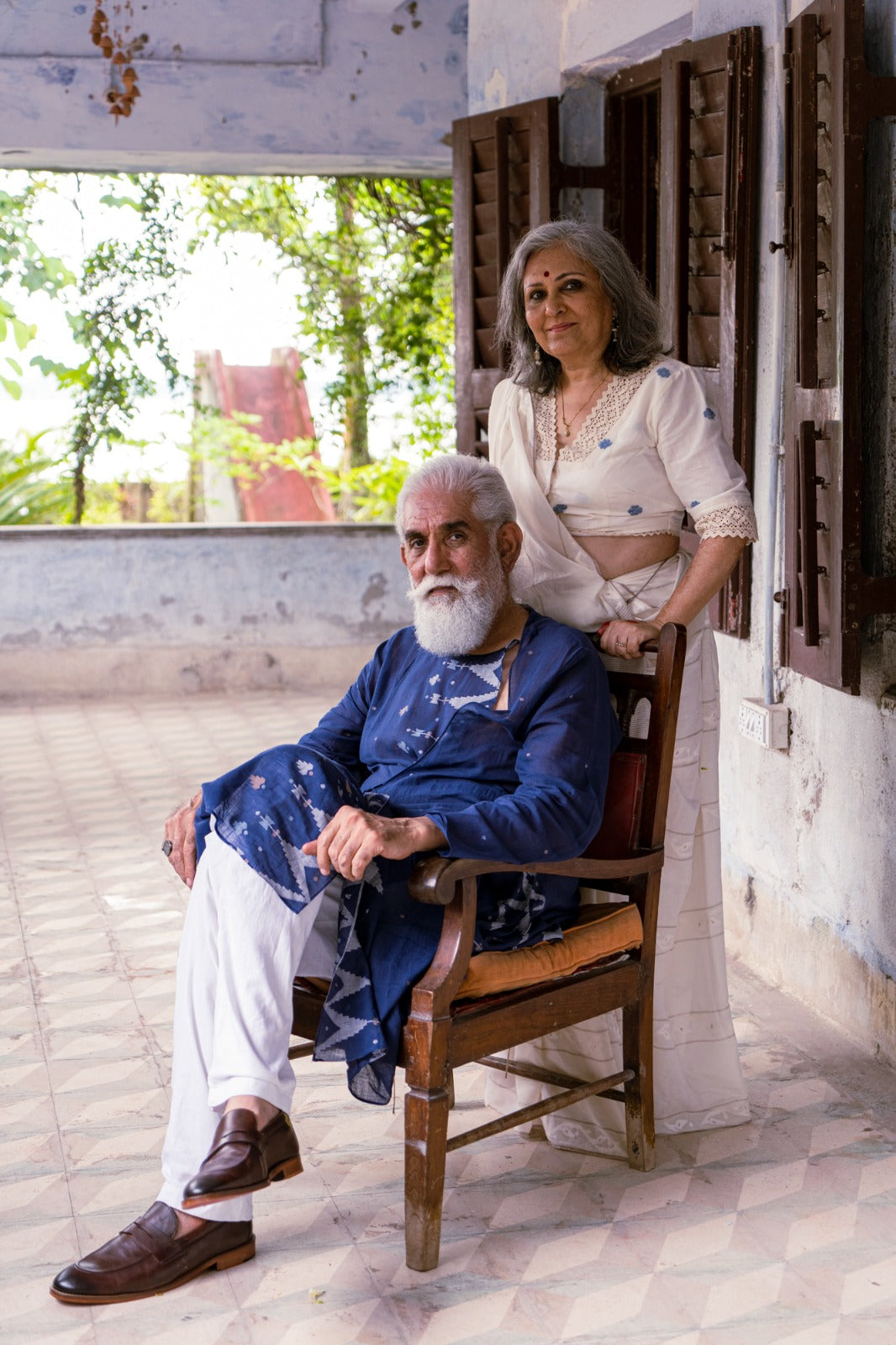 INDIGO ANGRAKHA KURTA