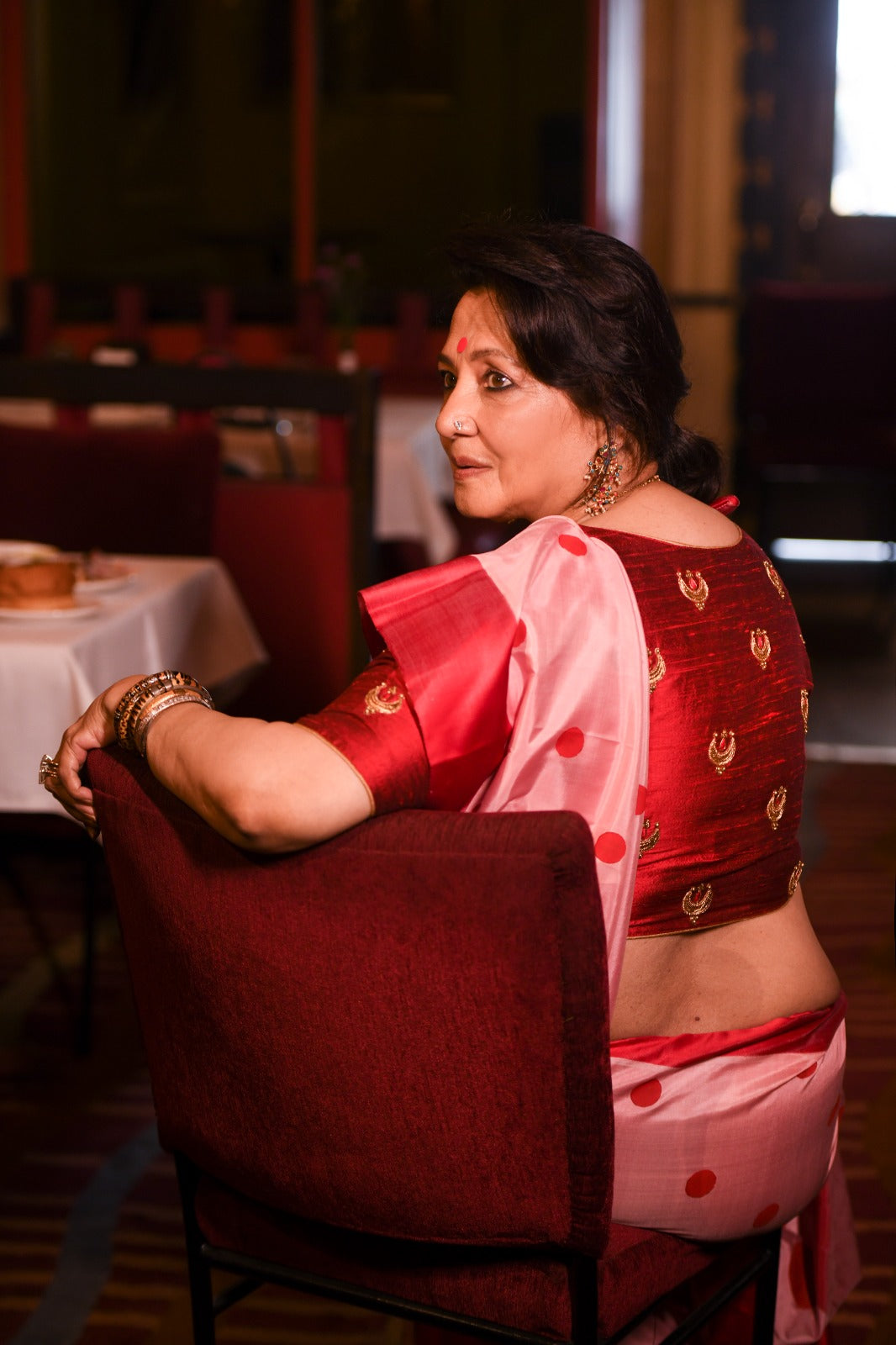 RED VELVET GOROD SAREE