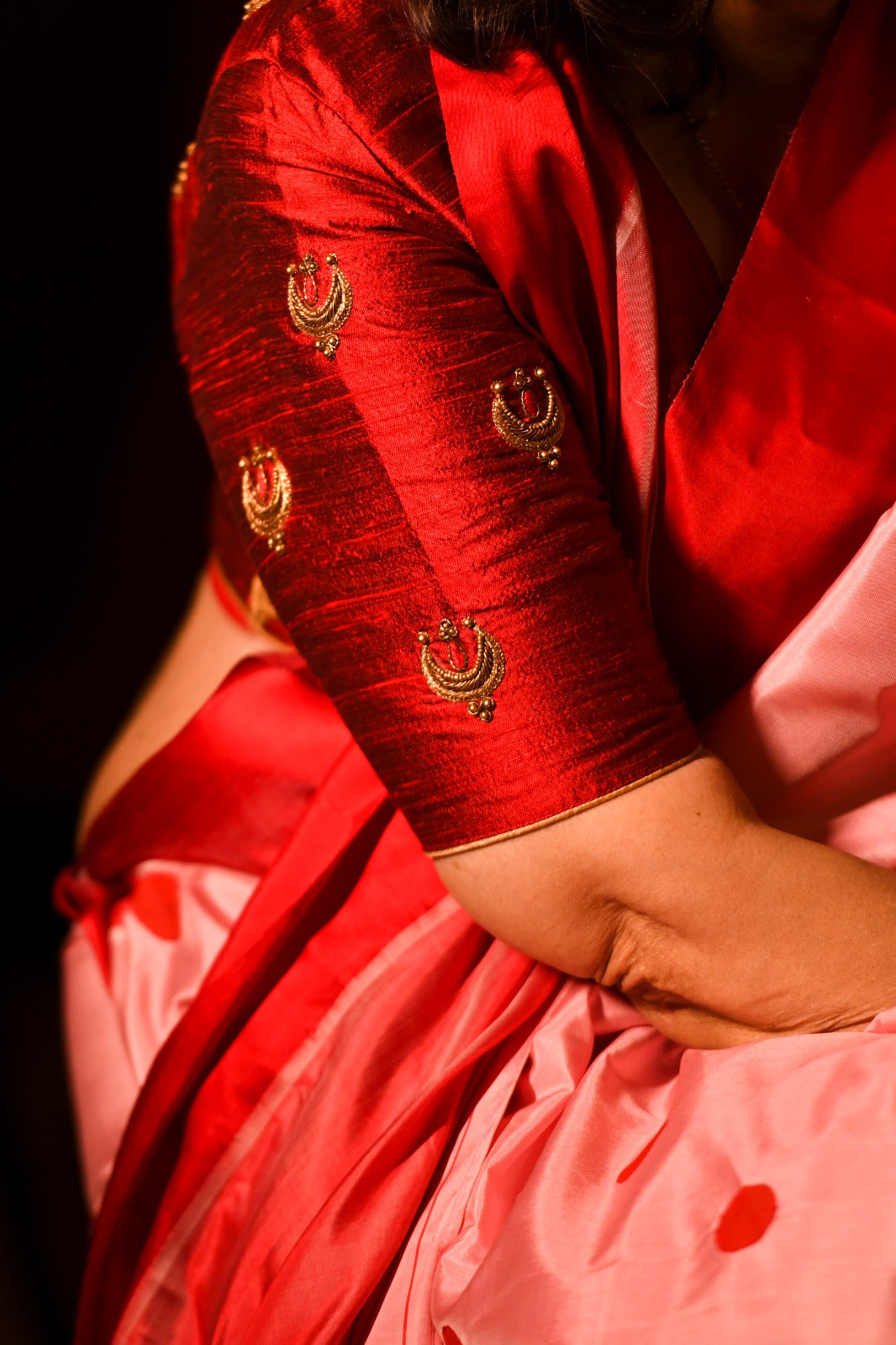 RED VELVET GOROD SAREE