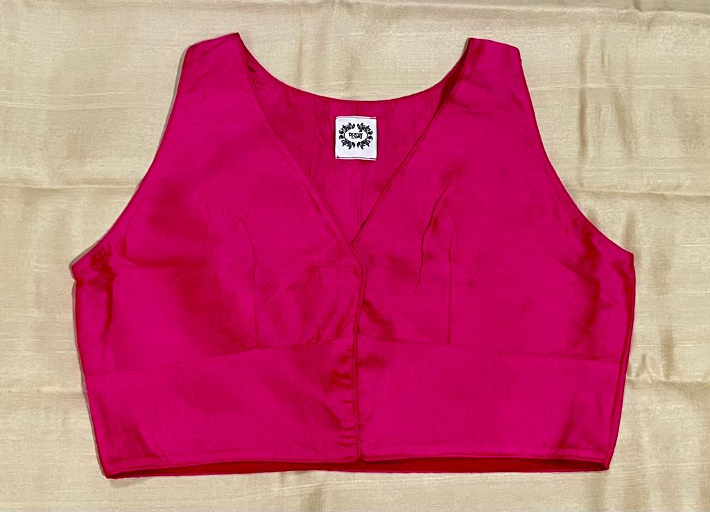 SLEEVELESS LITCHI ROSE SUNDAE BLOUSE
