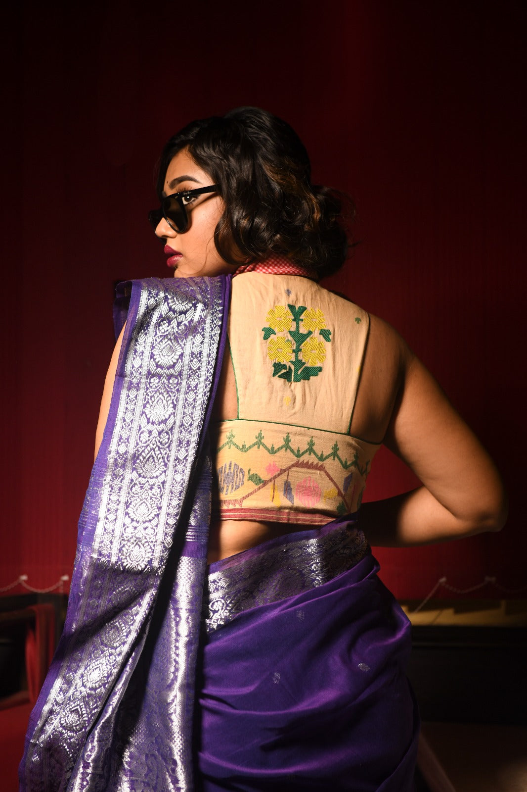 AUBERGINE TANT BENARASI SAREE