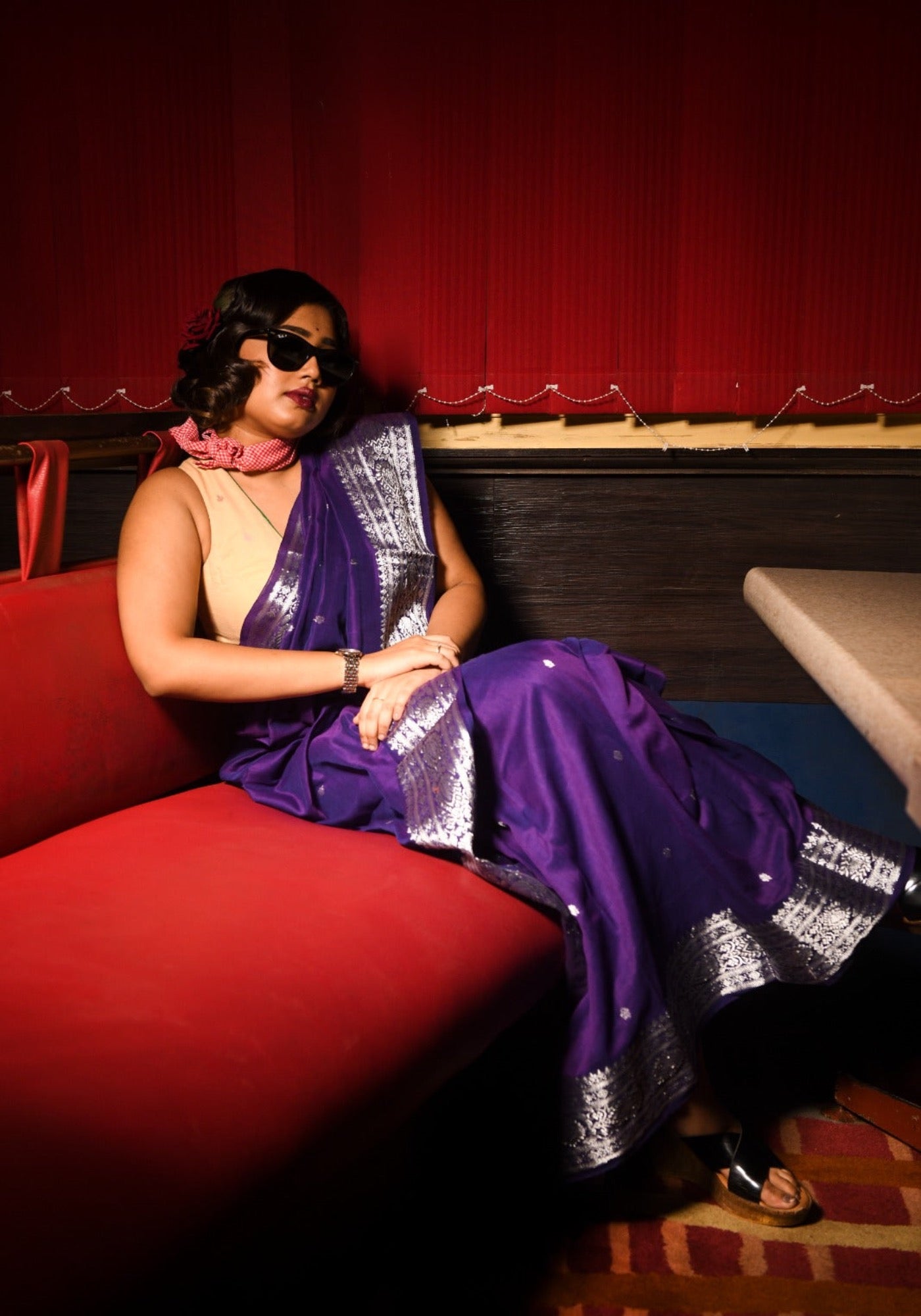 AUBERGINE TANT BENARASI SAREE