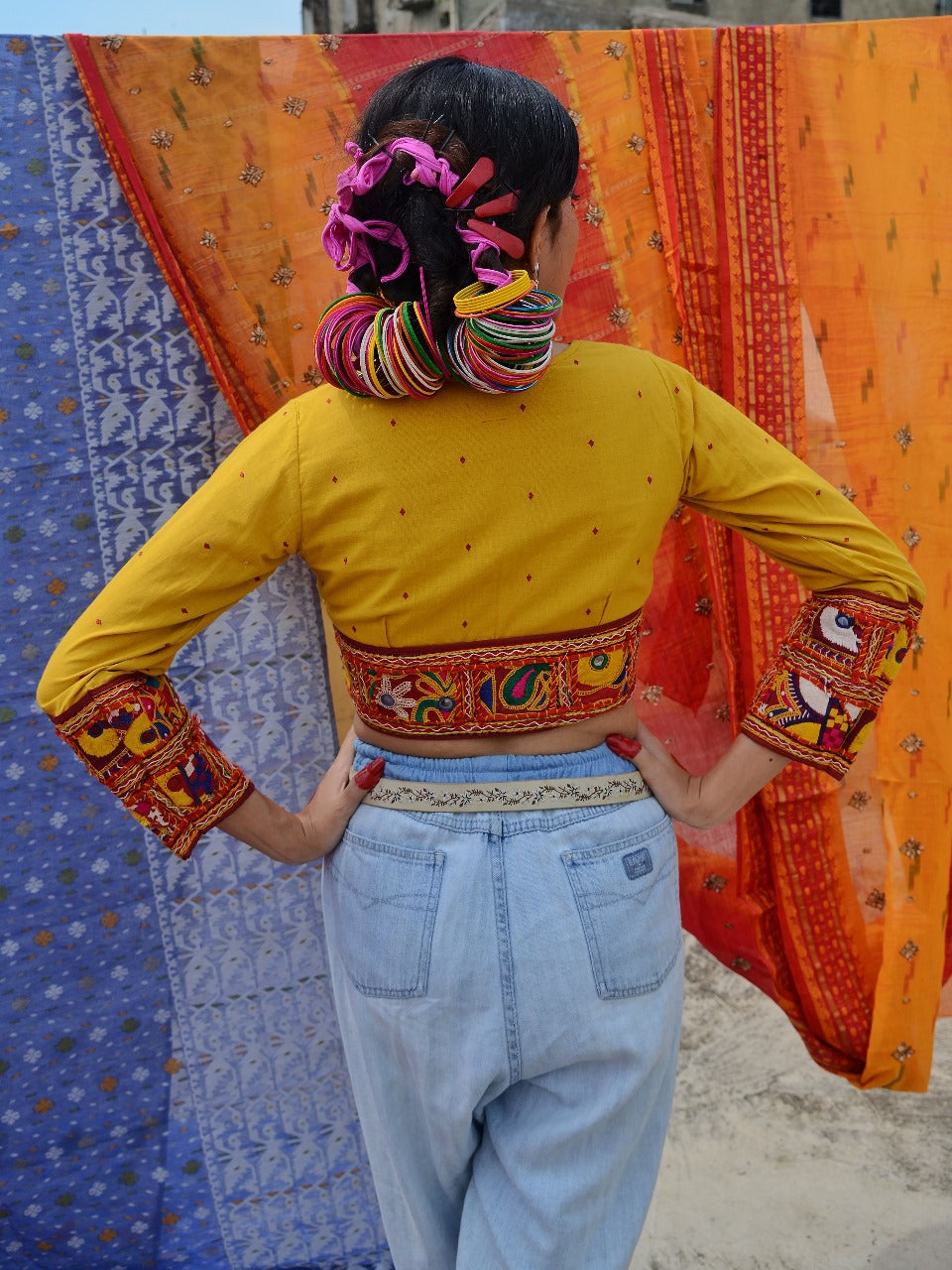 YELLOW KUTCH FULL SLEEVE BLOUSE