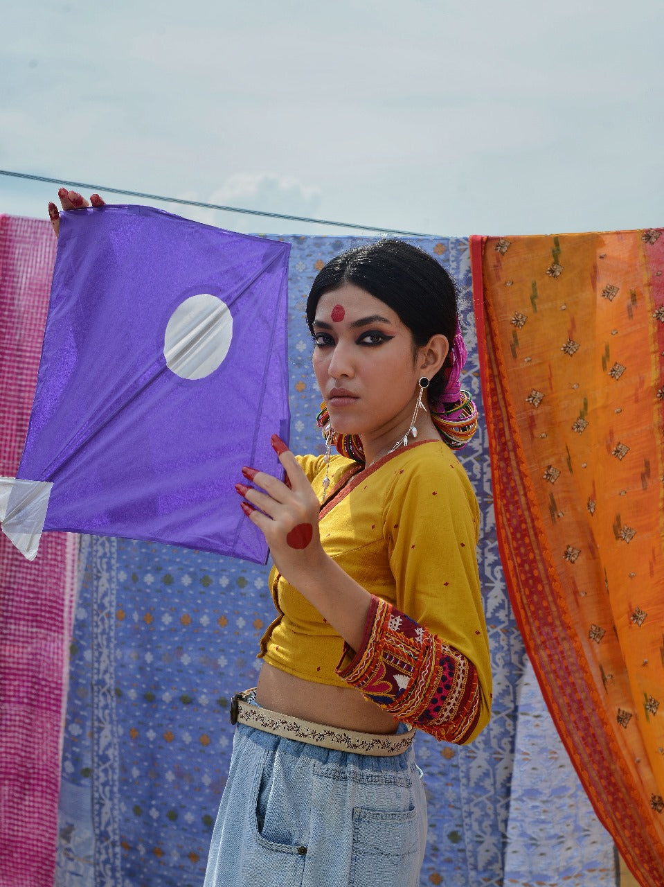 YELLOW KUTCH FULL SLEEVE BLOUSE