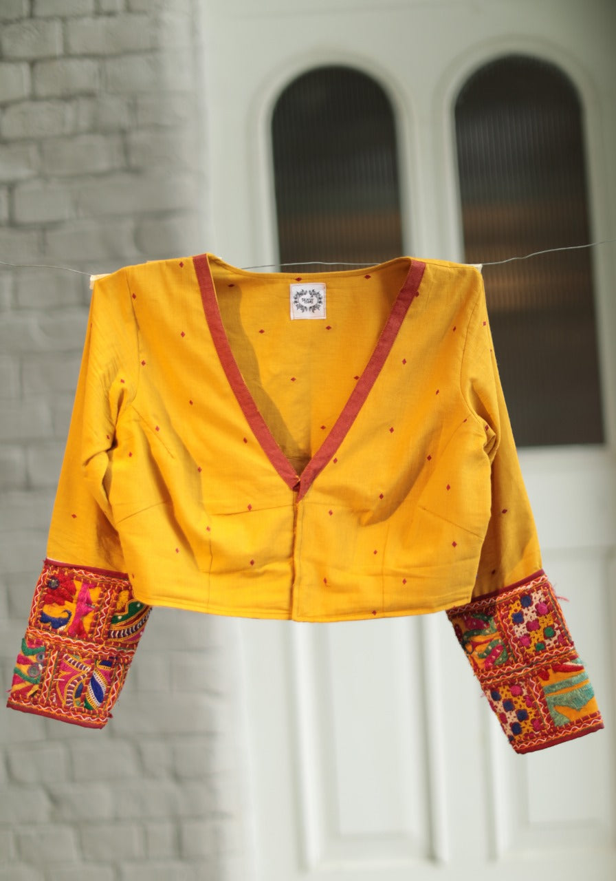 YELLOW KUTCH FULL SLEEVE BLOUSE