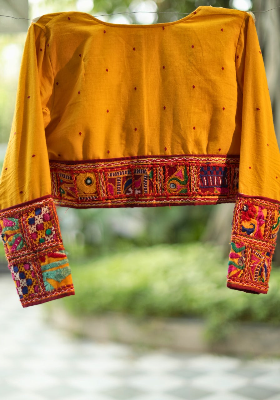 YELLOW KUTCH FULL SLEEVE BLOUSE