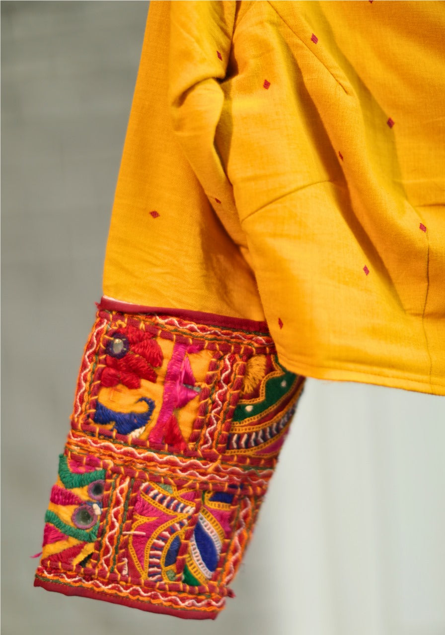 YELLOW KUTCH FULL SLEEVE BLOUSE