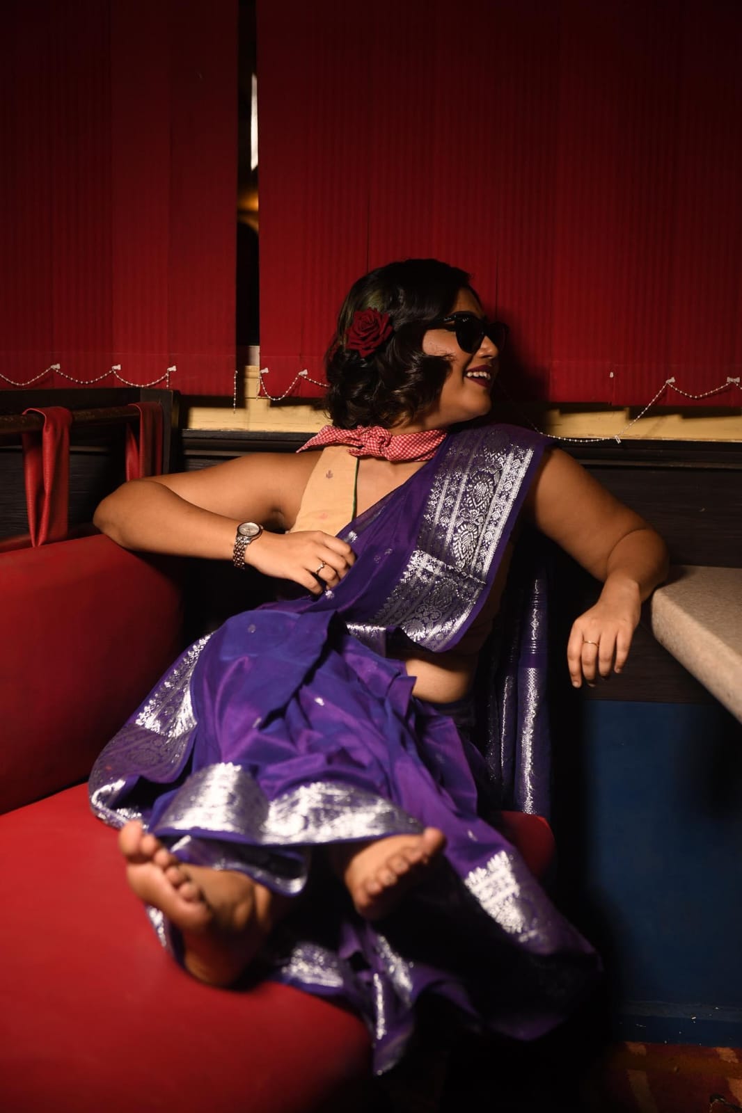 AUBERGINE TANT BENARASI SAREE