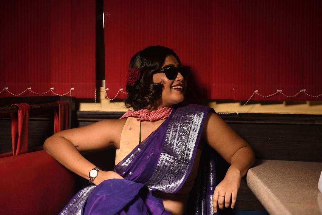 AUBERGINE TANT BENARASI SAREE