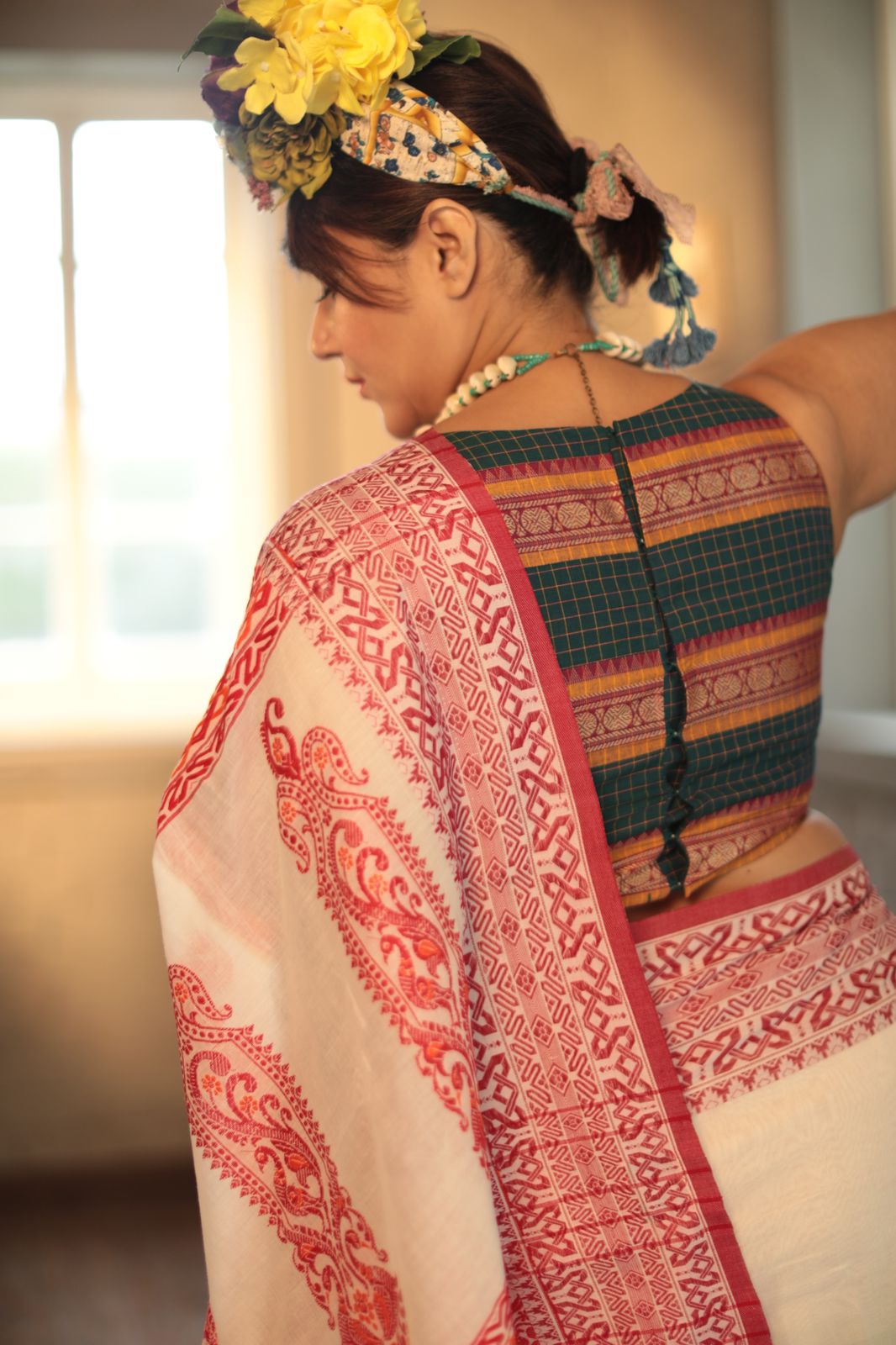 BALUCHARI MOTIF TANT SAREE