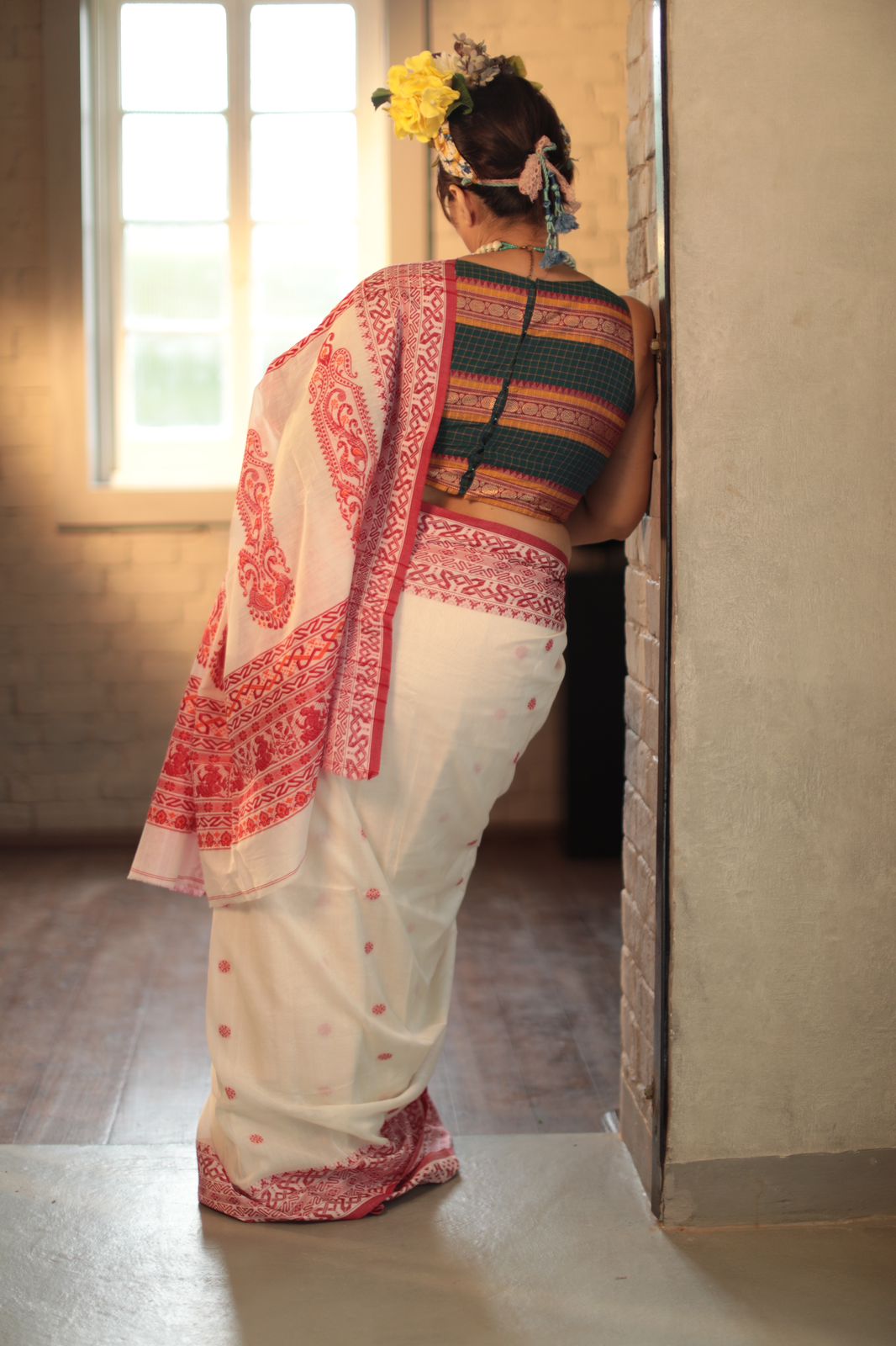 BALUCHARI MOTIF TANT SAREE