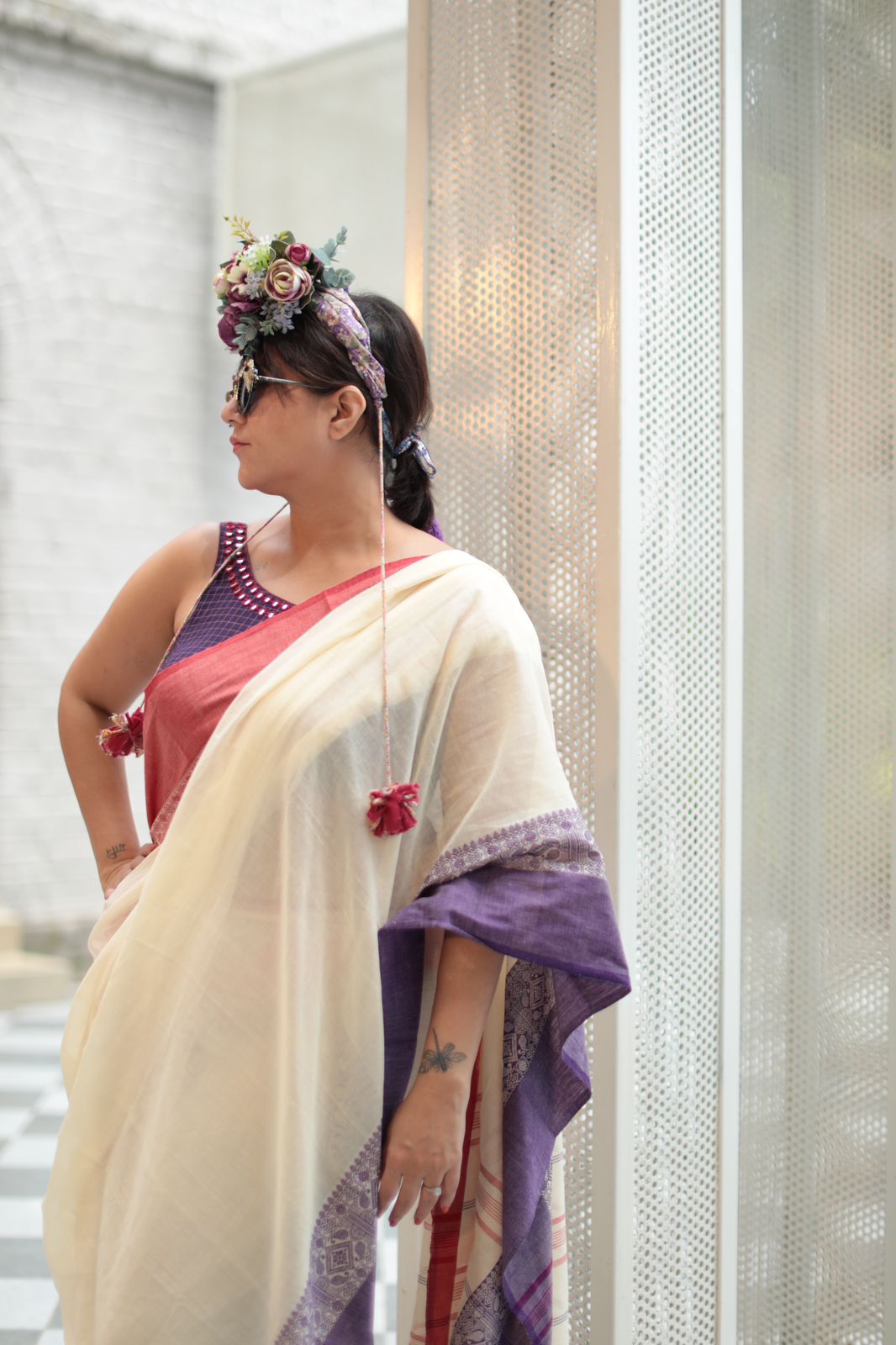 BEGUNI LAAL GANGA JAMUNA PAAR SAREE