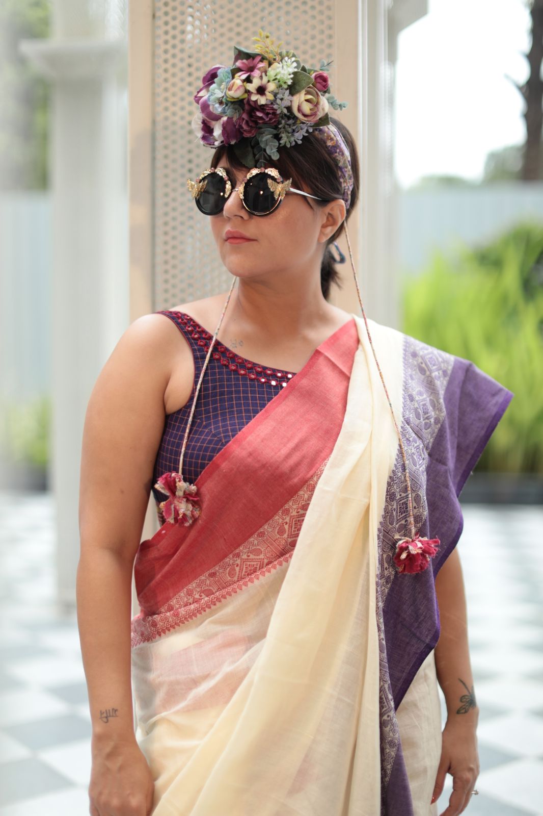BEGUNI LAAL GANGA JAMUNA PAAR SAREE